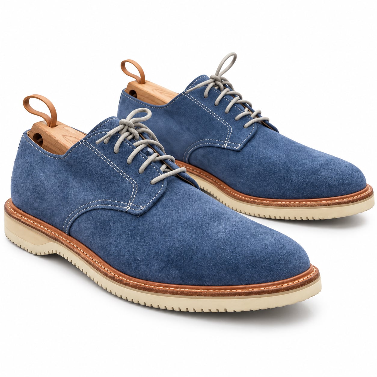 Walk-Over Oxford Size 8.5 M Blue Suede Leather Shoes 2