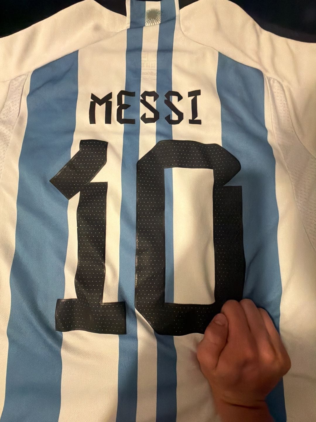 Thai quality Adidas Lionel Messi Argentina 2022 World Cup Home Jersey Size M 9