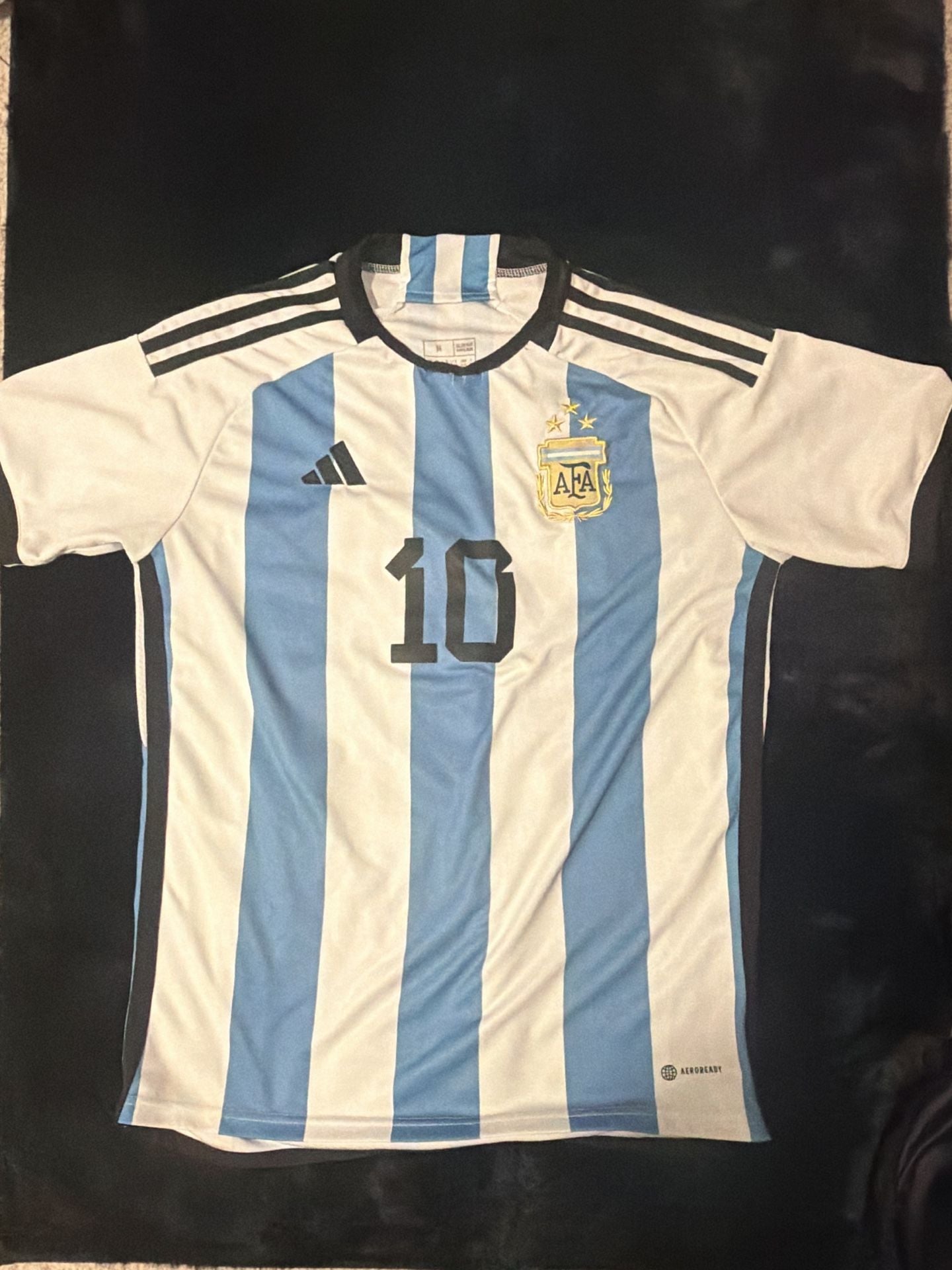 Thai quality Adidas Lionel Messi Argentina 2022 World Cup Home Jersey Size M 2