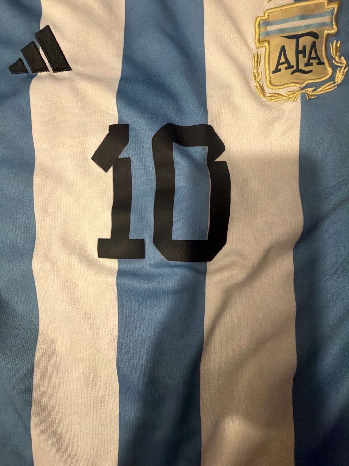 Thai quality Adidas Lionel Messi Argentina 2022 World Cup Home Jersey Size M 3