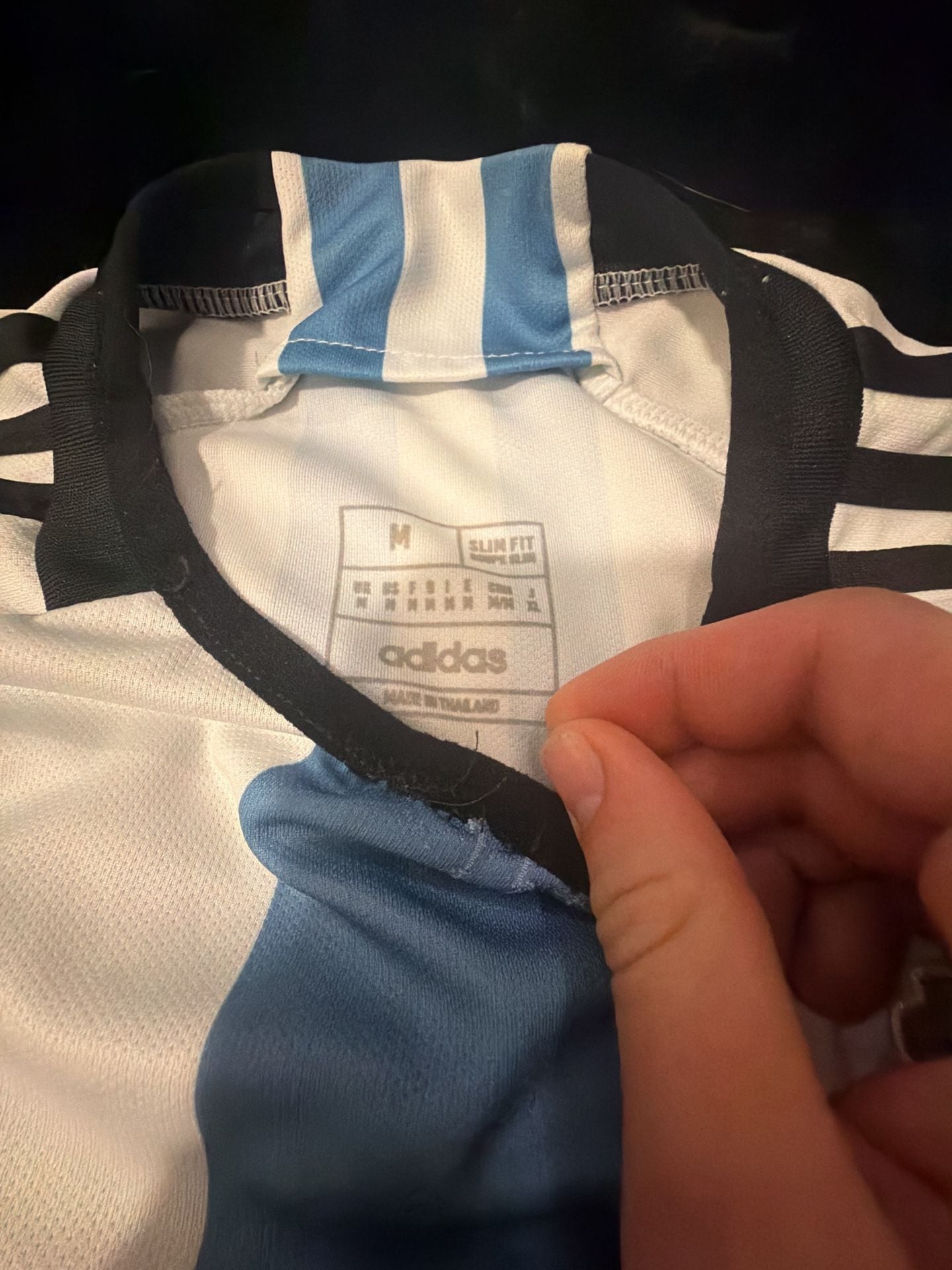 Thai quality Adidas Lionel Messi Argentina 2022 World Cup Home Jersey Size M 4