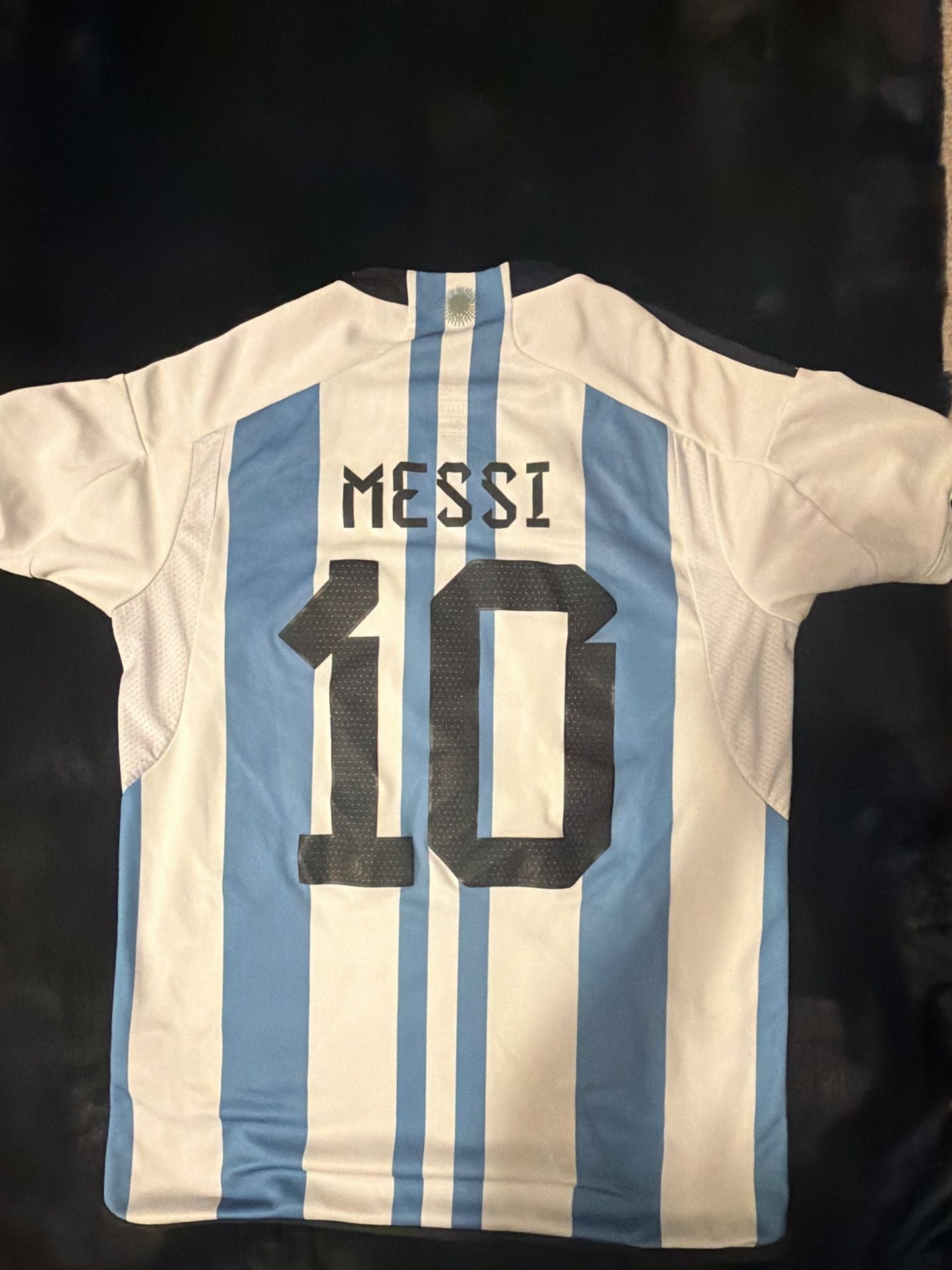 Thai quality Adidas Lionel Messi Argentina 2022 World Cup Home Jersey Size M 7