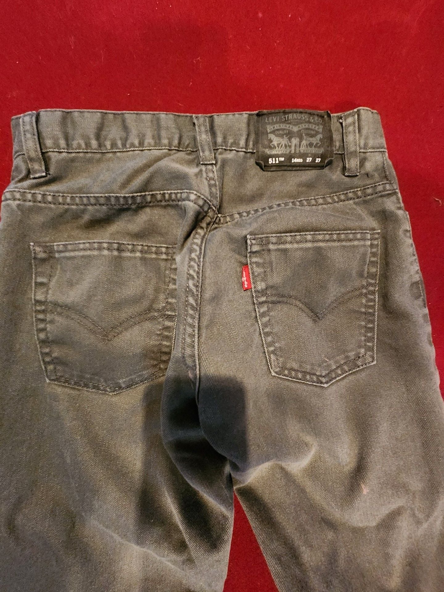 Levi's 511 Slim Jeans Size 14 Reg 27x27 Gray Denim 4