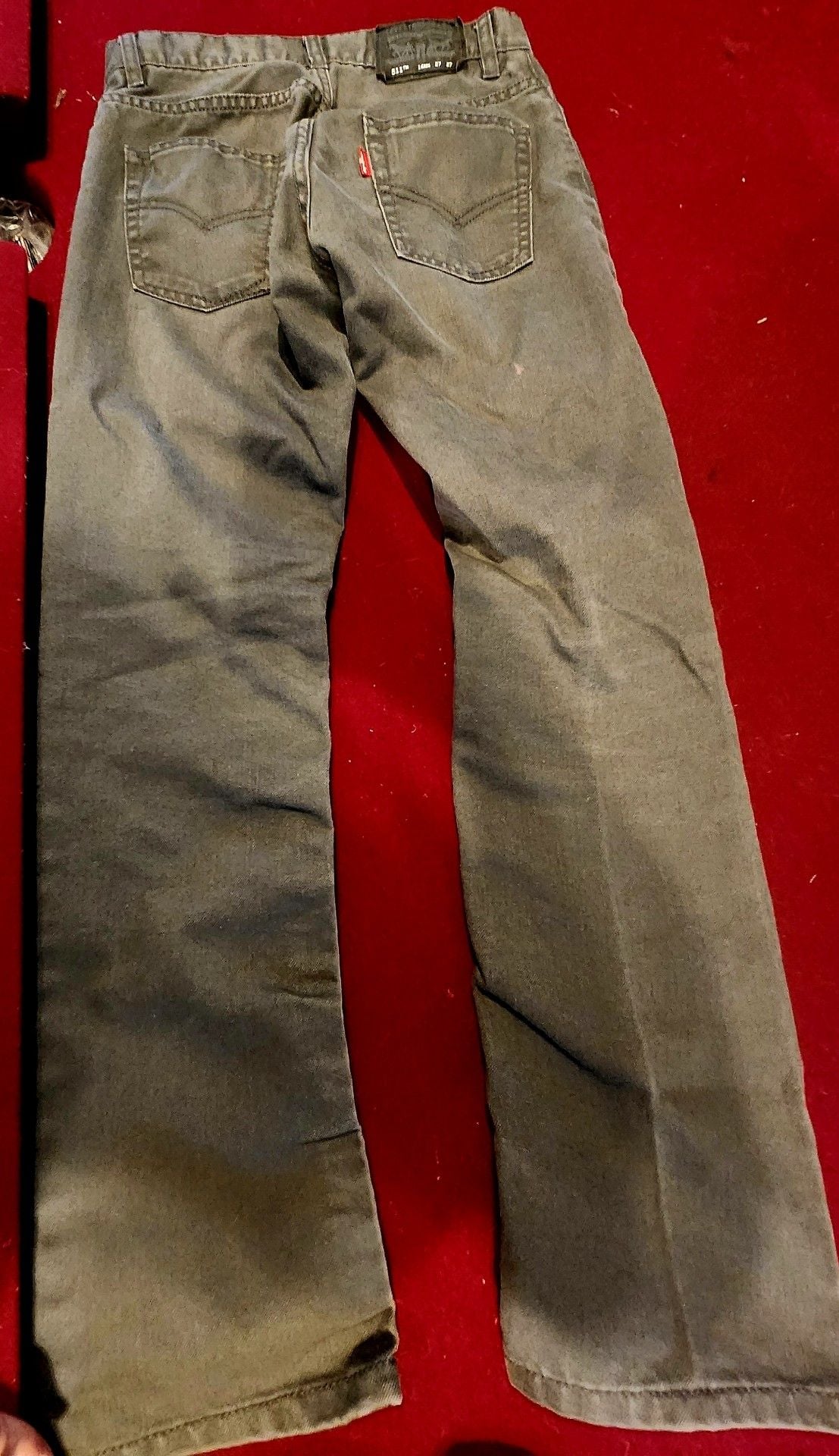 Levi's 511 Slim Jeans Size 14 Reg 27x27 Gray Denim 6