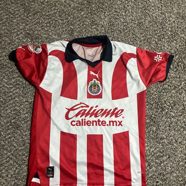 Puma Chivas Home Jersey Size S Red White Caliente.mx
