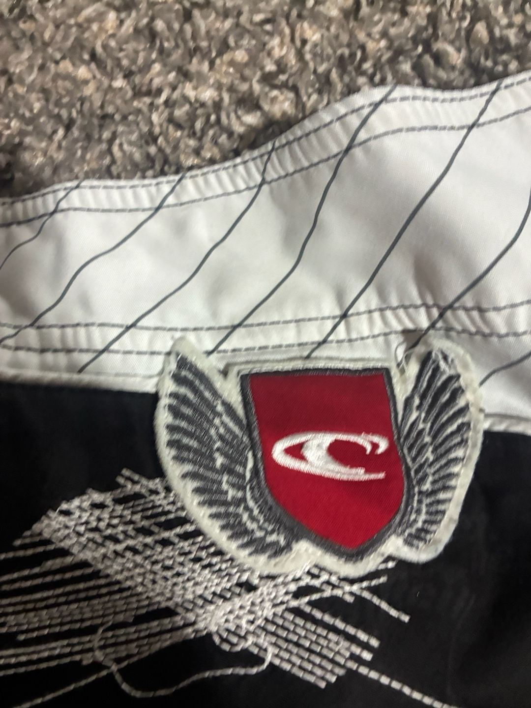 O'Neill Board Shorts Black Red White Wing Logo Size 32 3