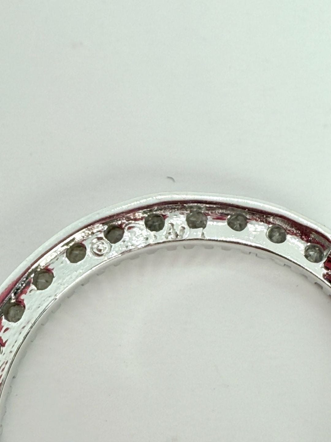 Diamond Eternity Circle Pendant Necklace White Gold 6