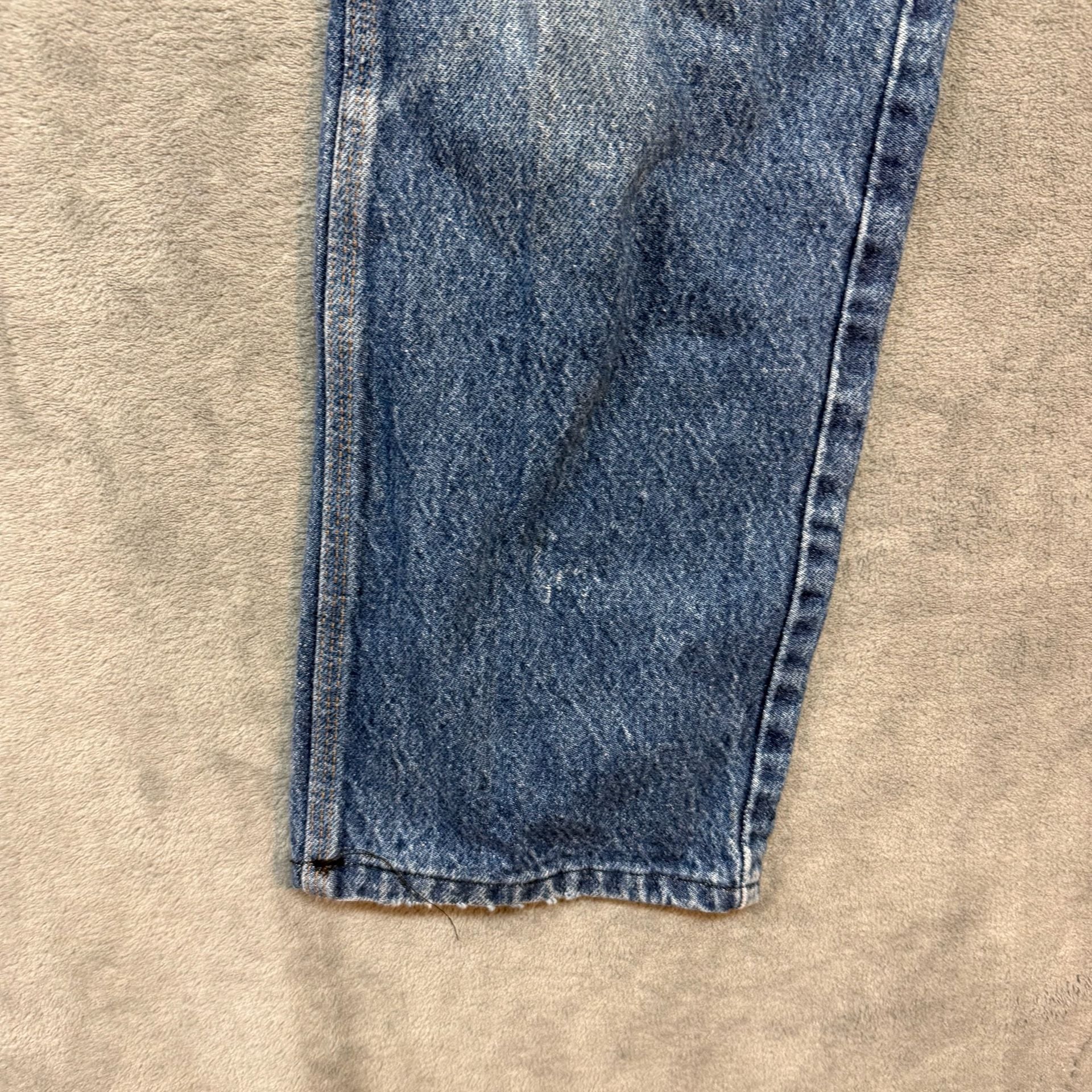 34x24 Wrangler 99902NV Vintage Jeans Blue Denim Distressed Workwear western 6