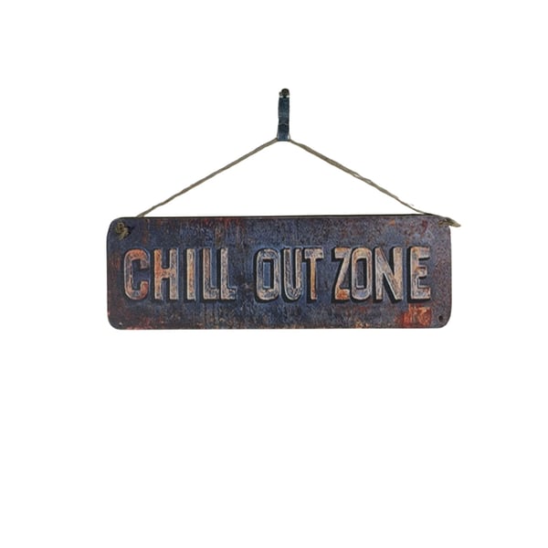 Vintage Style Wooden Sign “Chill Out Zone” with Rustic Vibes 12X4 Inches