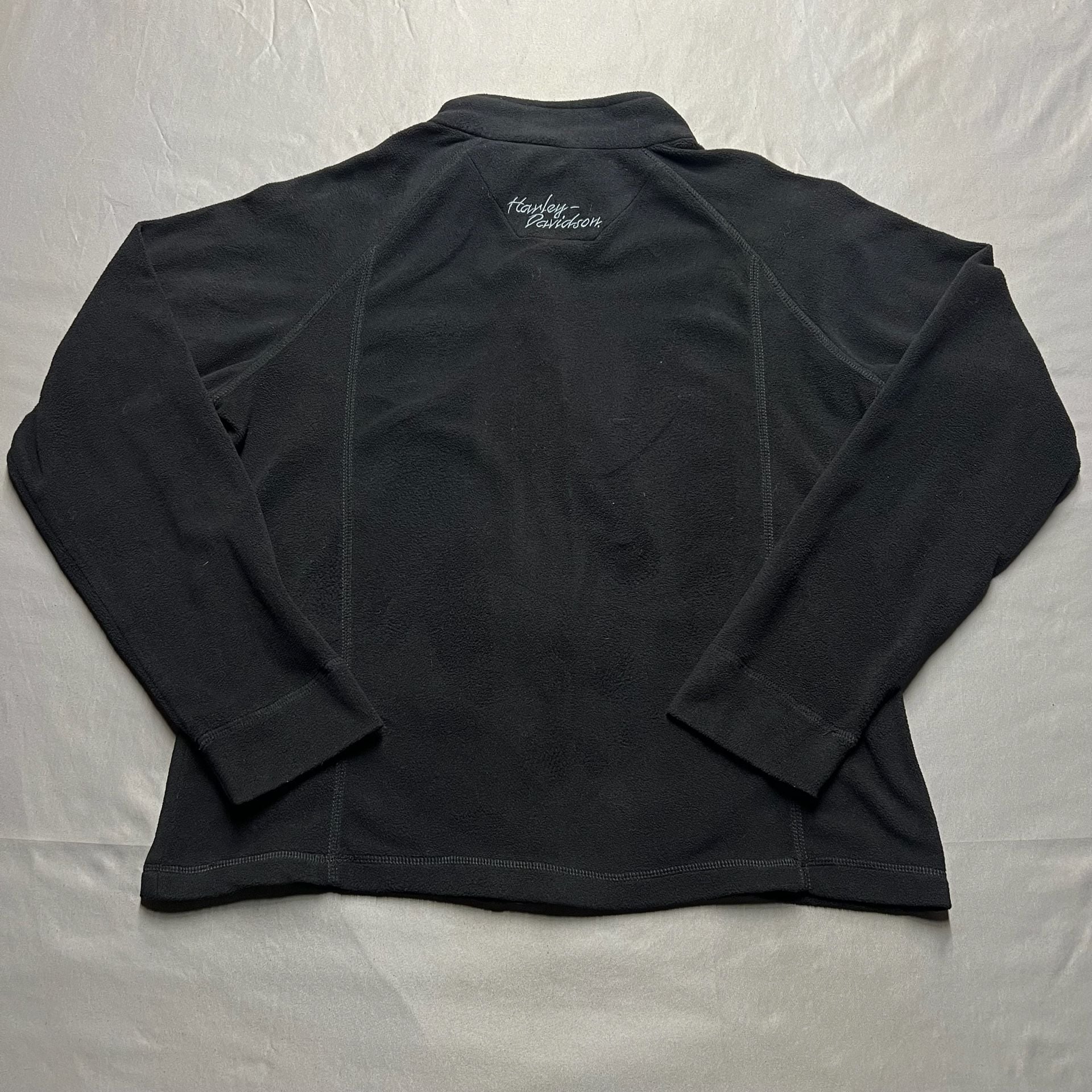 Harley Davidson Full Zip Fleece Jacket Size L Black 13