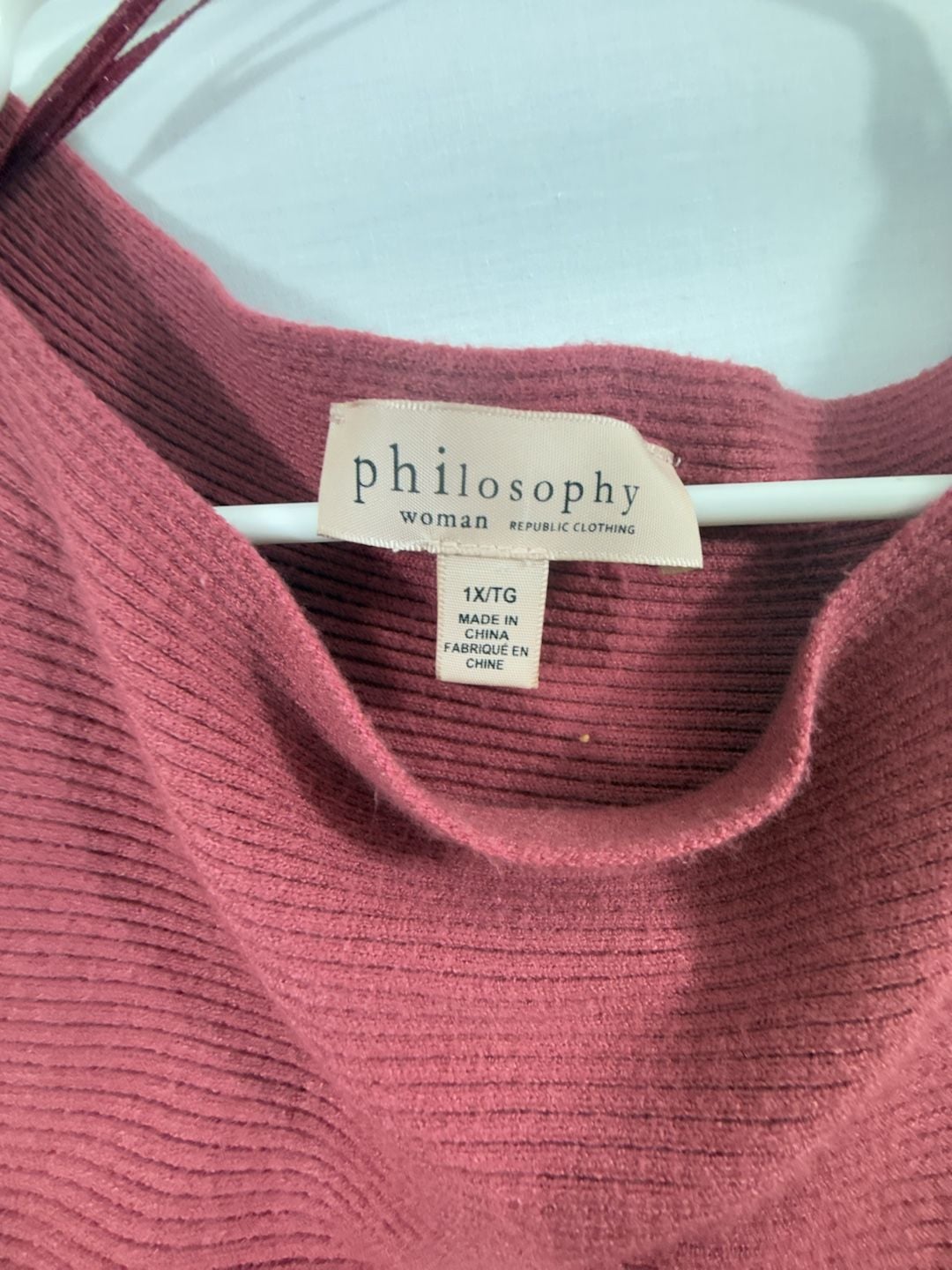 Philosophy Woman Republic Clothing Ribbed Batwing Sweater Size 1X/TG 7