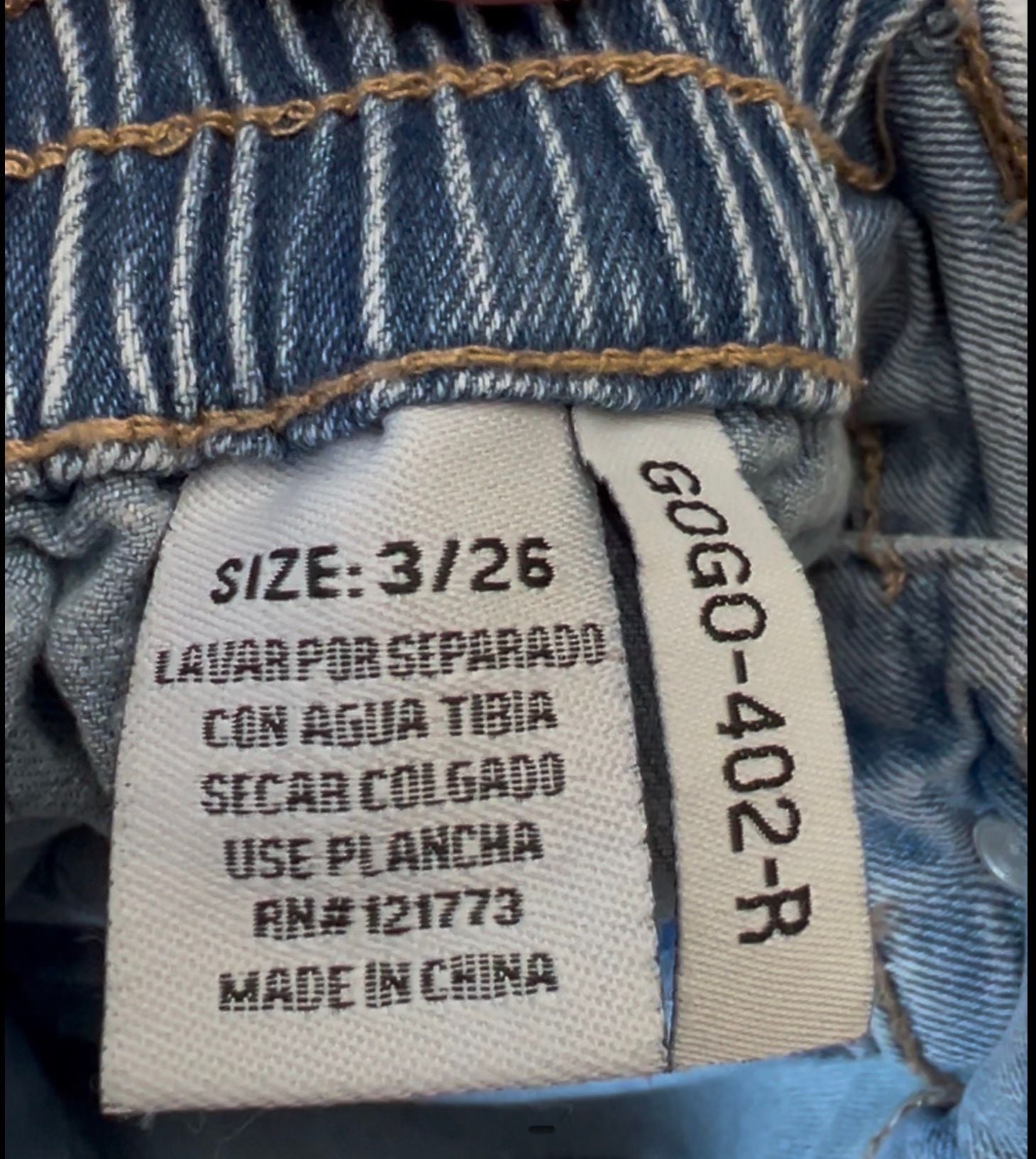 Gogo Jeans Cargo Denim Jeans Women’s Size 3/26 Blue Light Wash Skater 9