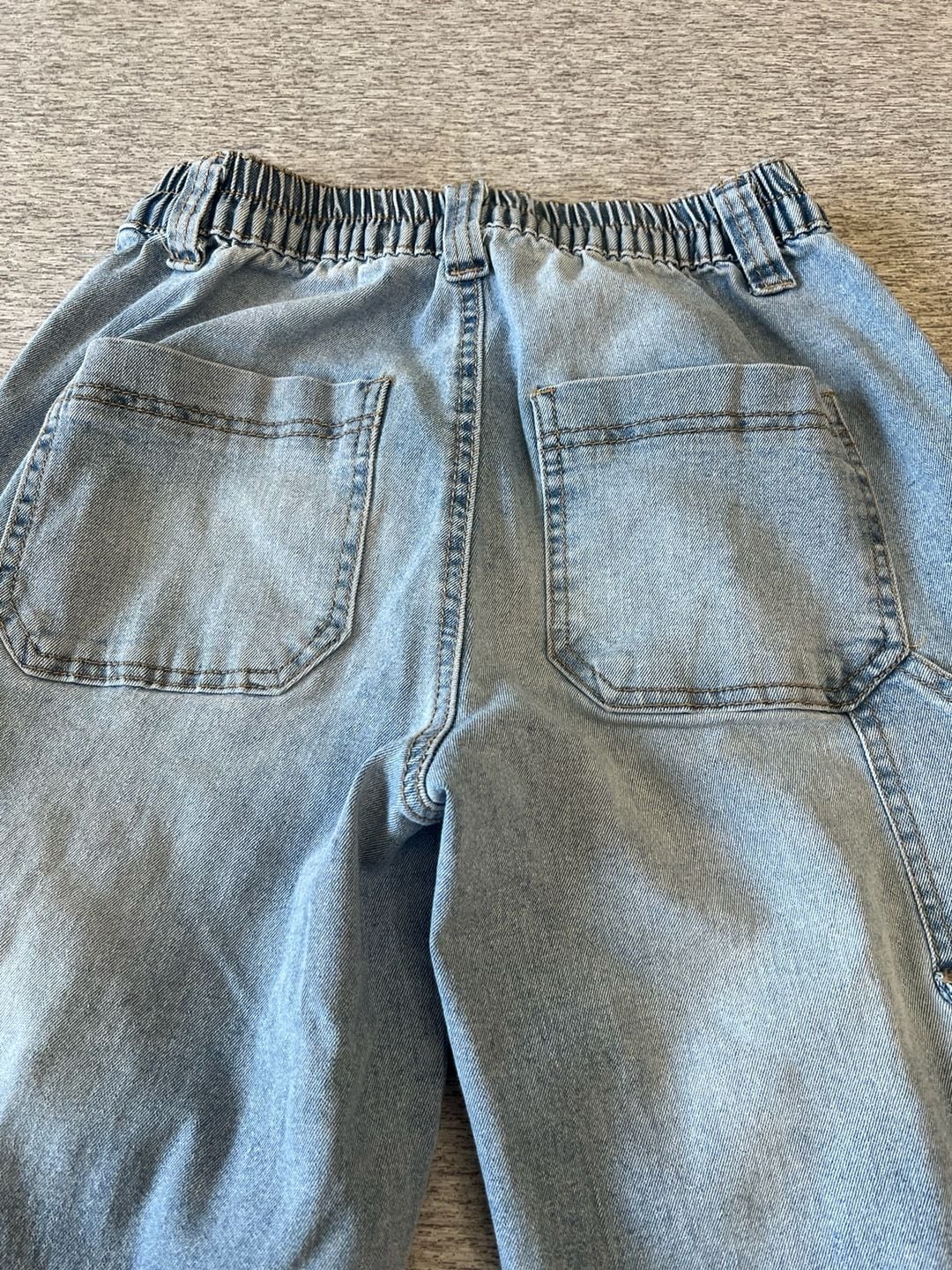 Gogo Jeans Cargo Denim Jeans Women’s Size 3/26 Blue Light Wash Skater 12