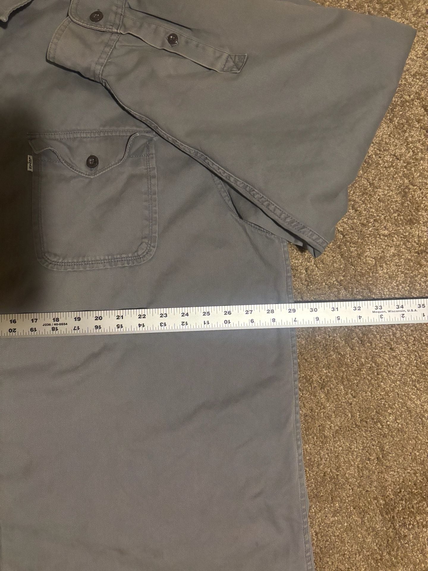 Levi's Sherpa Lined Canvas Shirt Jacket Mens 3XL Regular Grey Shacket Warm Coat 6