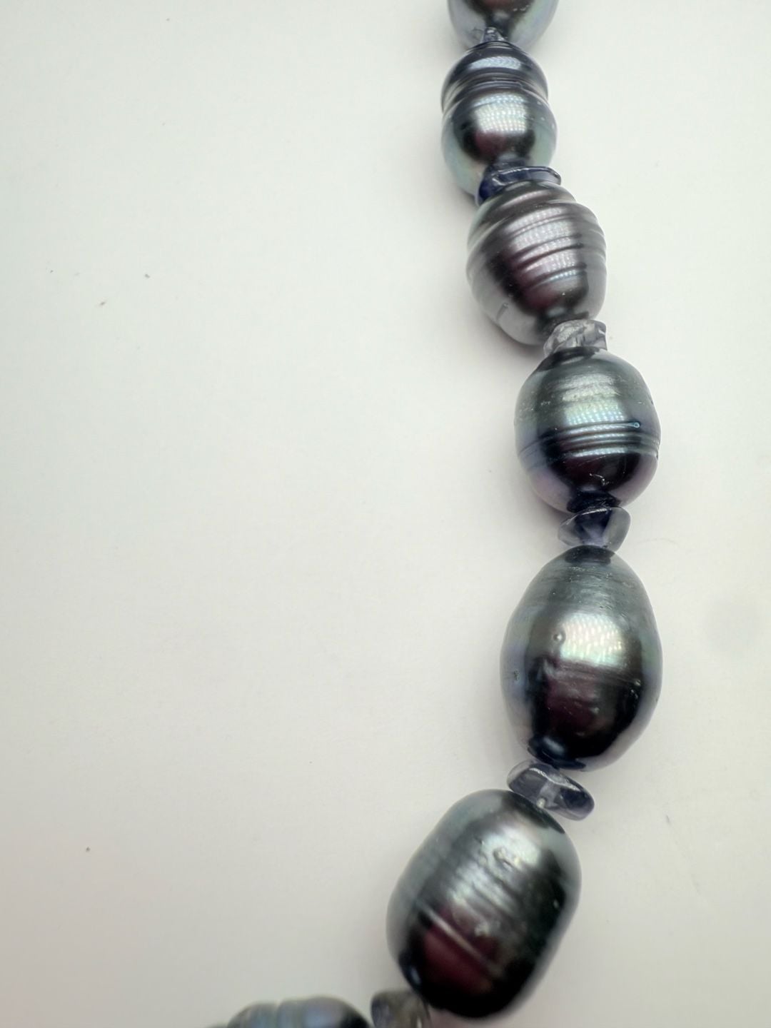 Tahitian Pearl Baroque Necklace Black Cultured Pearls 3