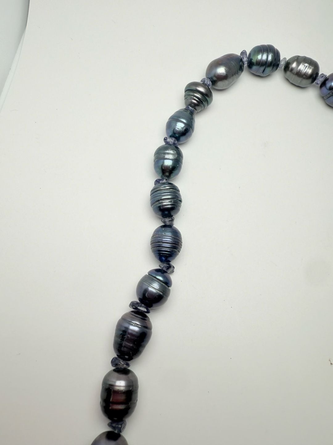 Tahitian Pearl Baroque Necklace Black Cultured Pearls 5