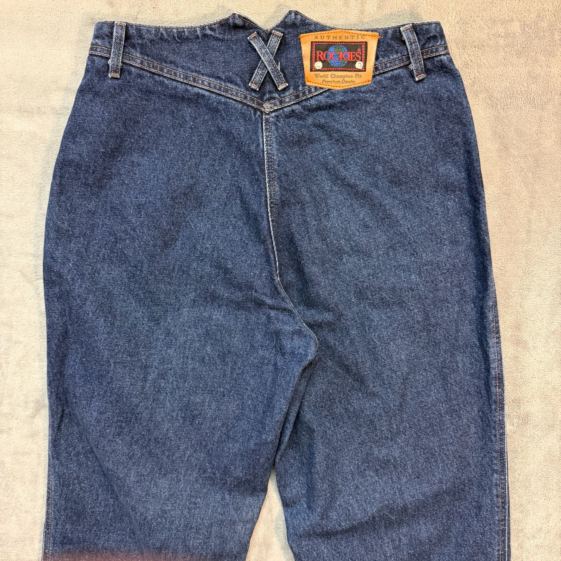 Size 13 90’s Rockies bareback high waist women’s western denim vintage 15
