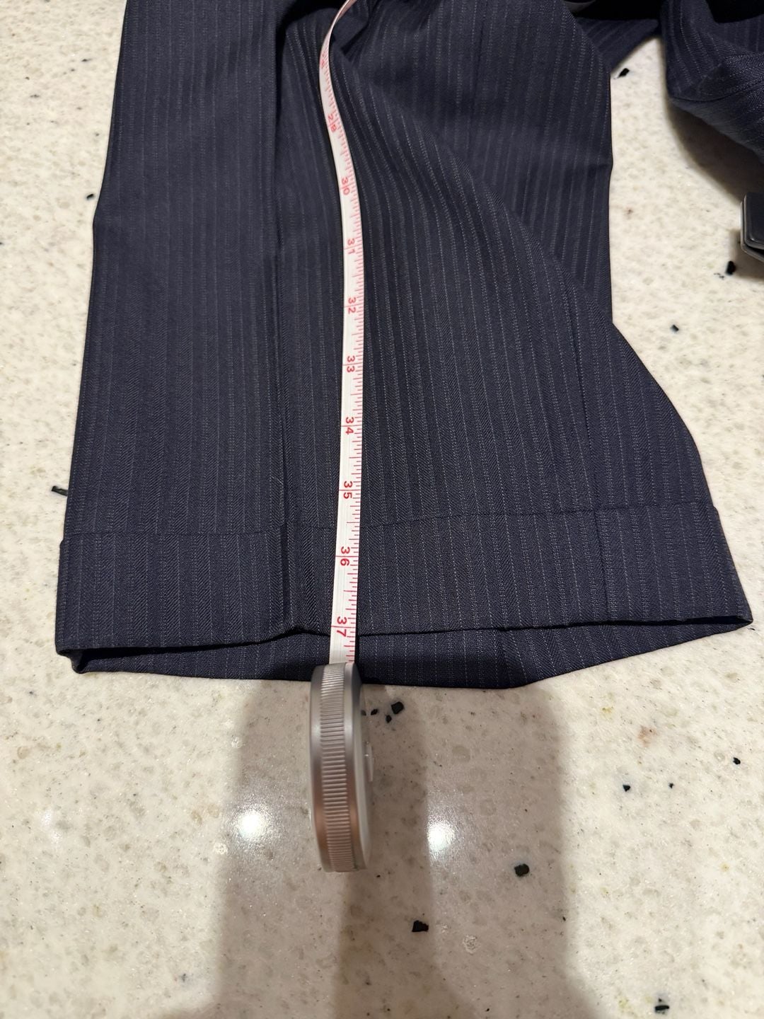 Pronto Uomo Couture Super 120s Navy Blue Pinstripe Wool Suit Set 12