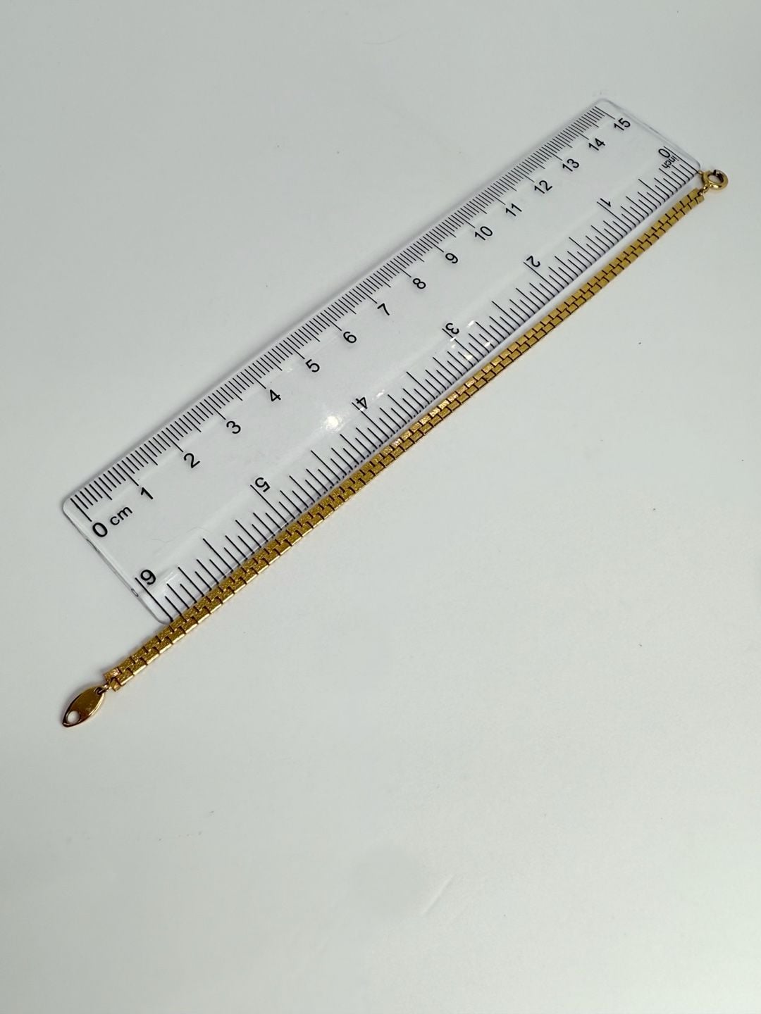 Trifari Link Bracelet Size 6 Inches Gold Tone Textured Brick 7