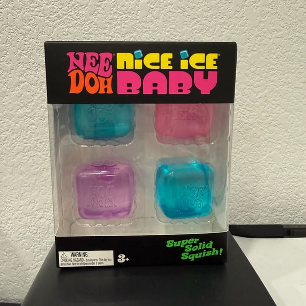 Schylling Nee Doh Nice Ice Baby 4-Pack Squishy Fidget Stress Toy