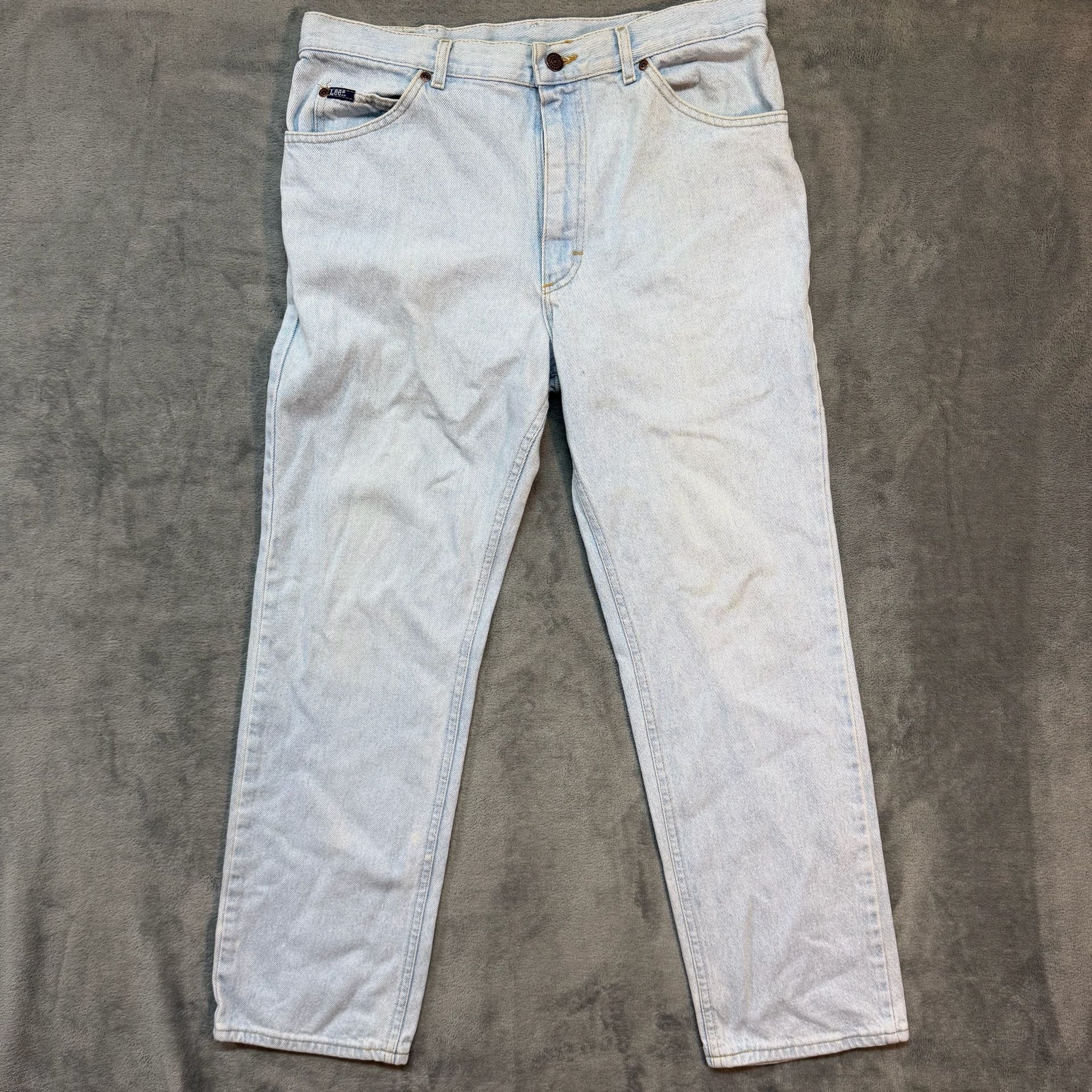 USA vintage Lee Vintage Light Wash Denim Jeans 34x30Straight Leg USA Made 3