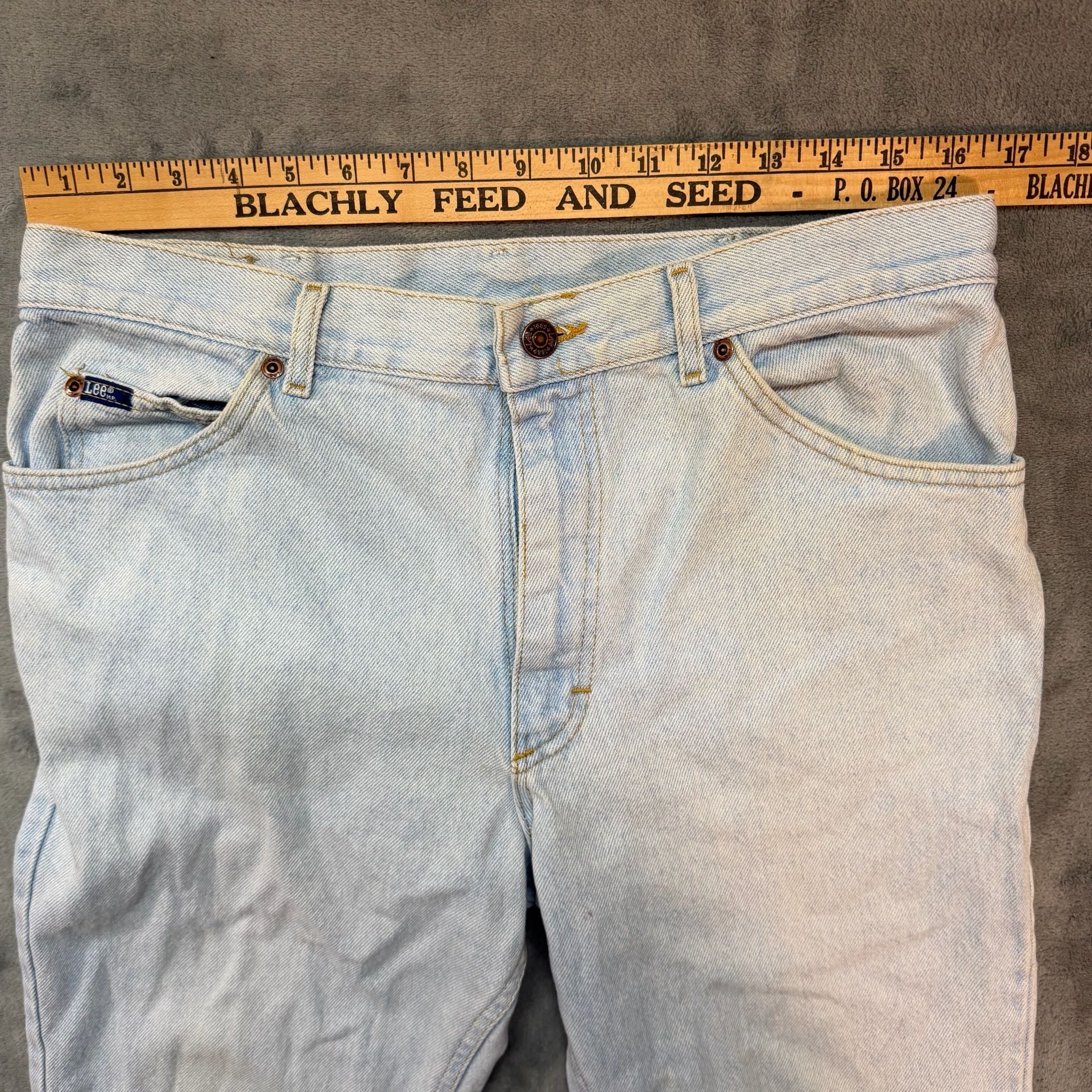 USA vintage Lee Vintage Light Wash Denim Jeans 34x30Straight Leg USA Made 4