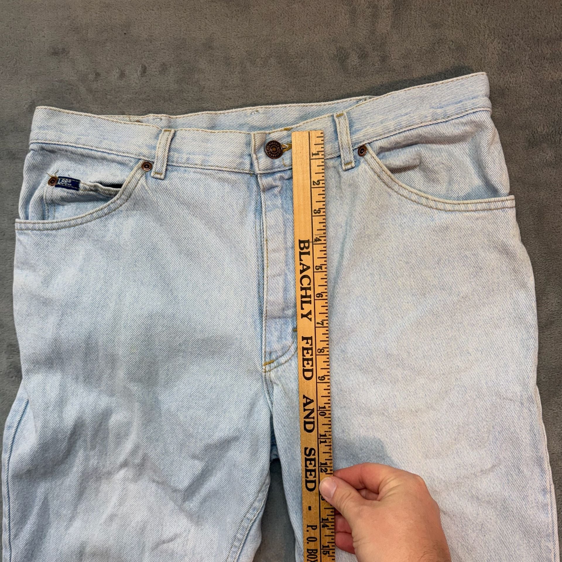 USA vintage Lee Vintage Light Wash Denim Jeans 34x30Straight Leg USA Made 5