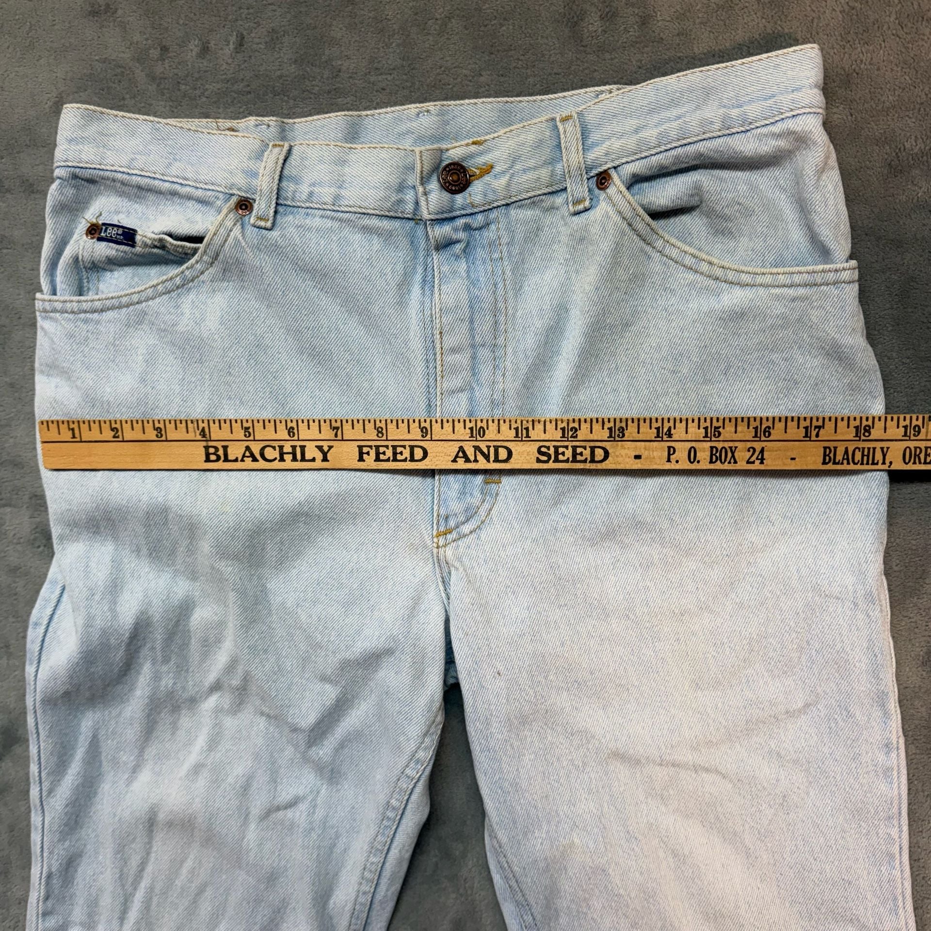 USA vintage Lee Vintage Light Wash Denim Jeans 34x30Straight Leg USA Made 7