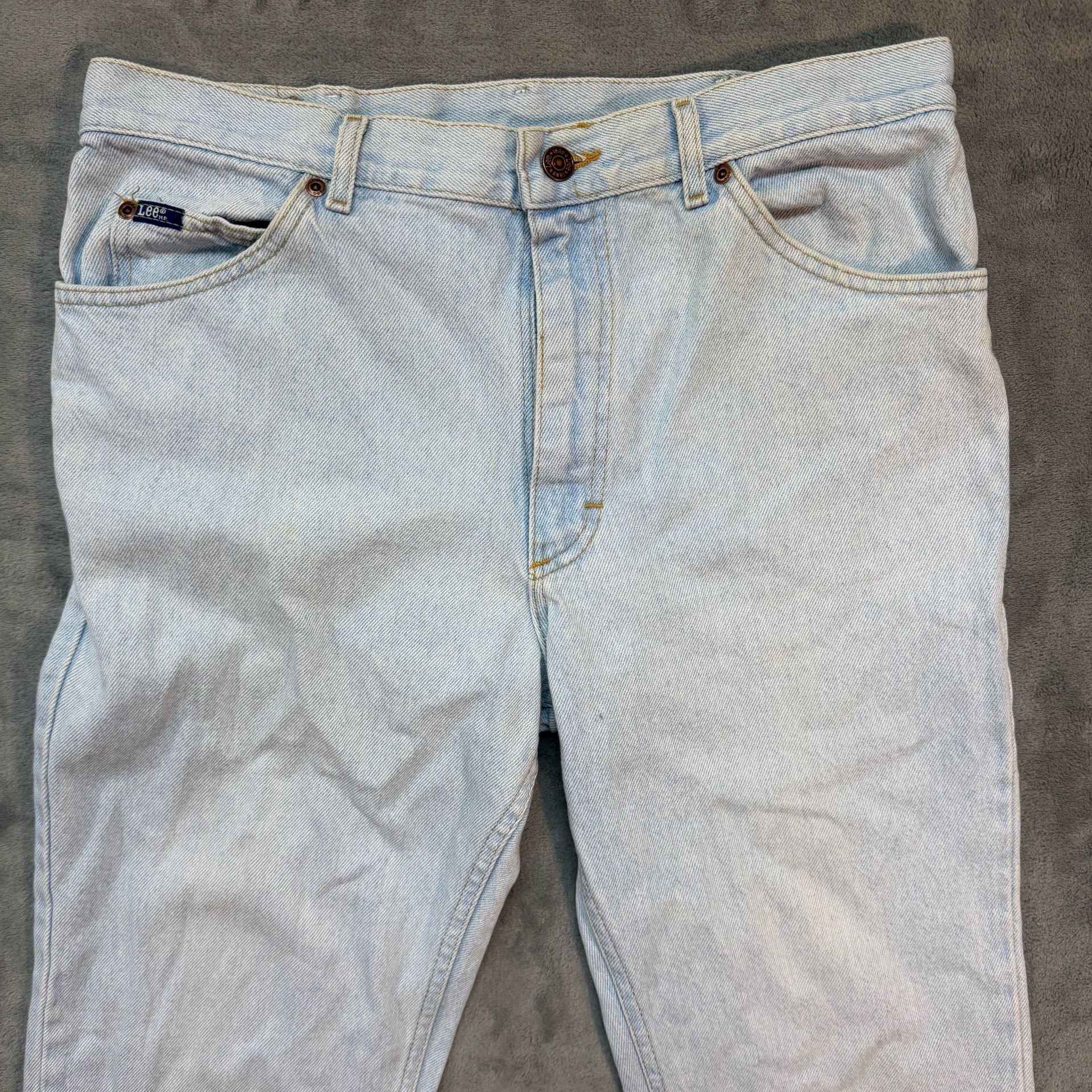 USA vintage Lee Vintage Light Wash Denim Jeans 34x30Straight Leg USA Made 10
