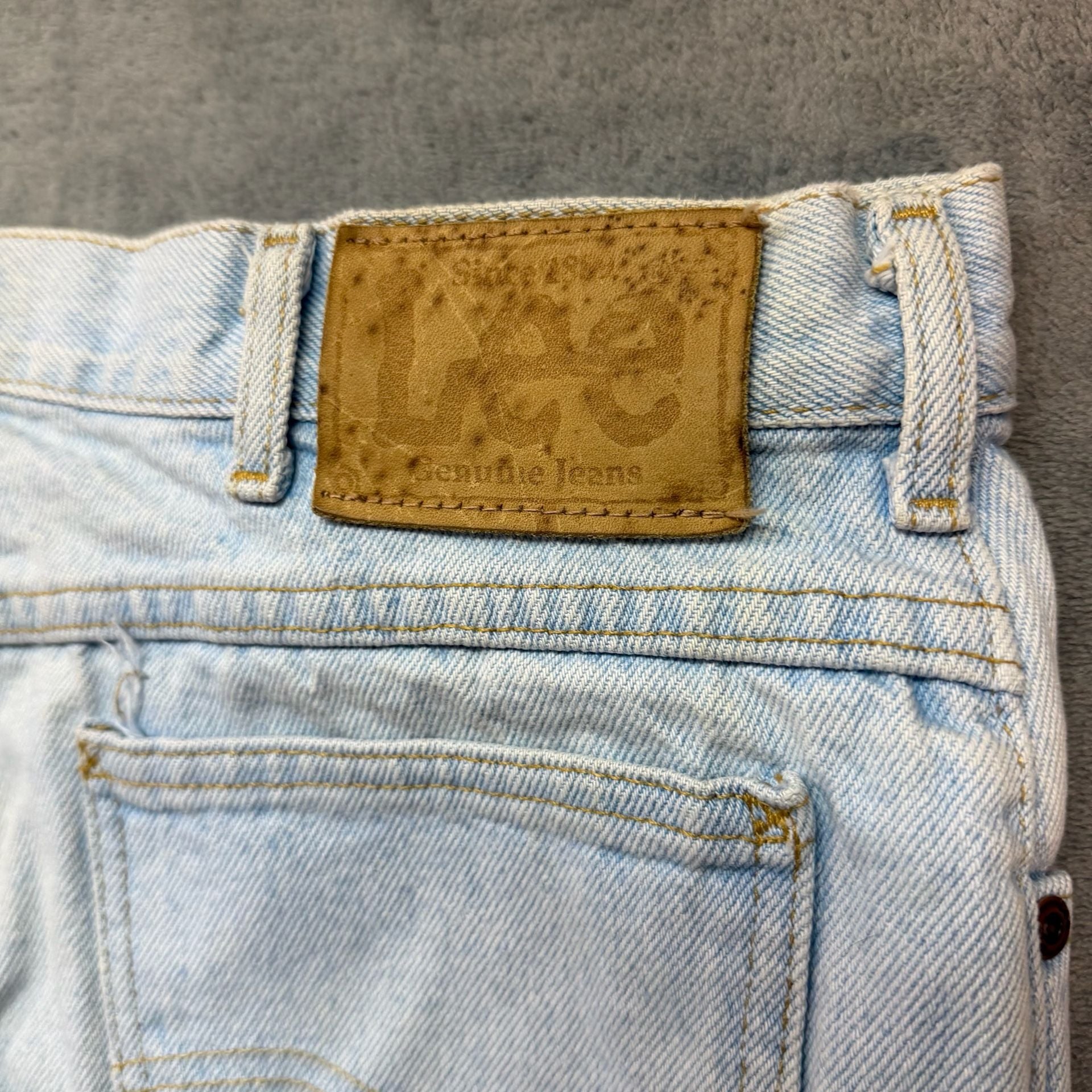 USA vintage Lee Vintage Light Wash Denim Jeans 34x30Straight Leg USA Made 15