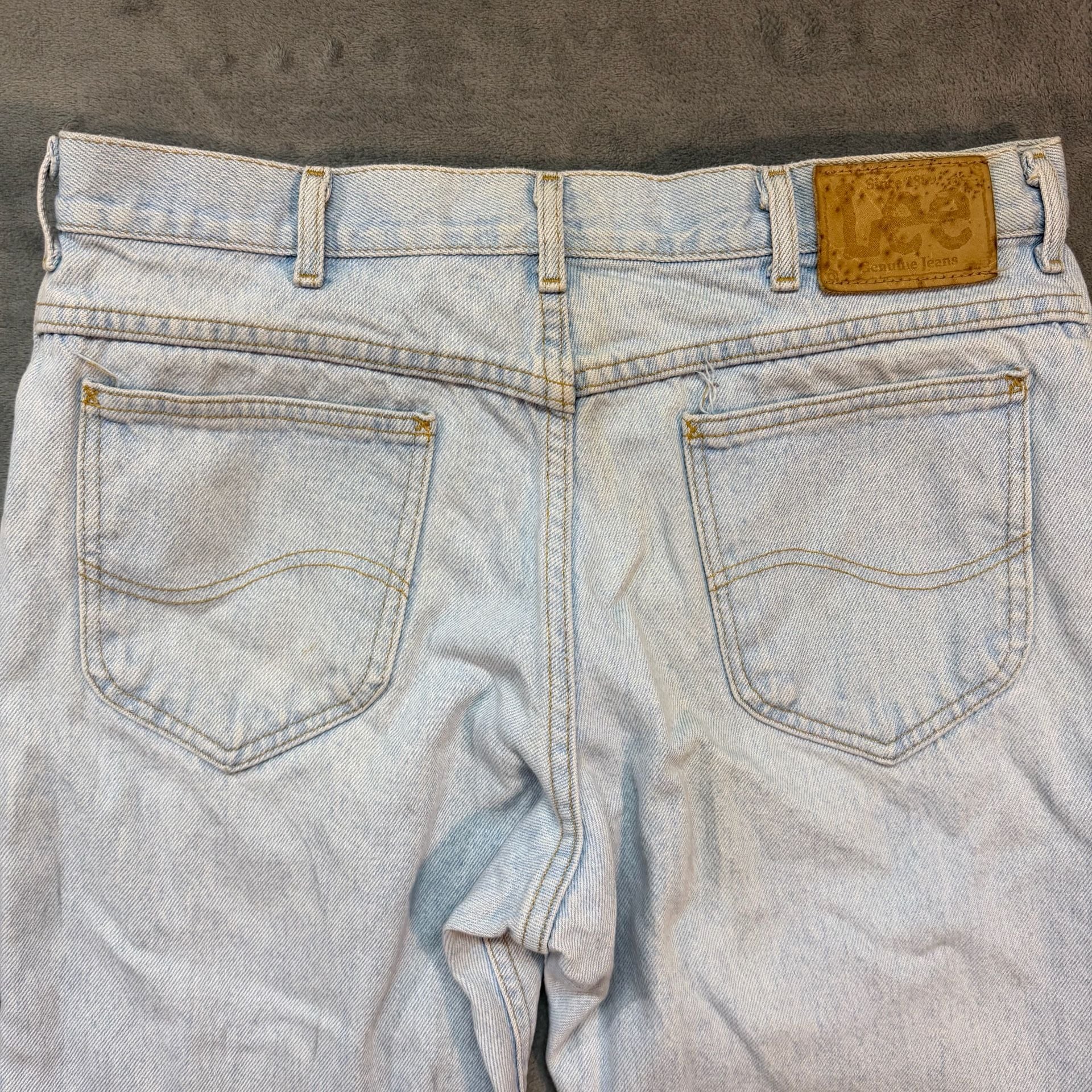 USA vintage Lee Vintage Light Wash Denim Jeans 34x30Straight Leg USA Made 17
