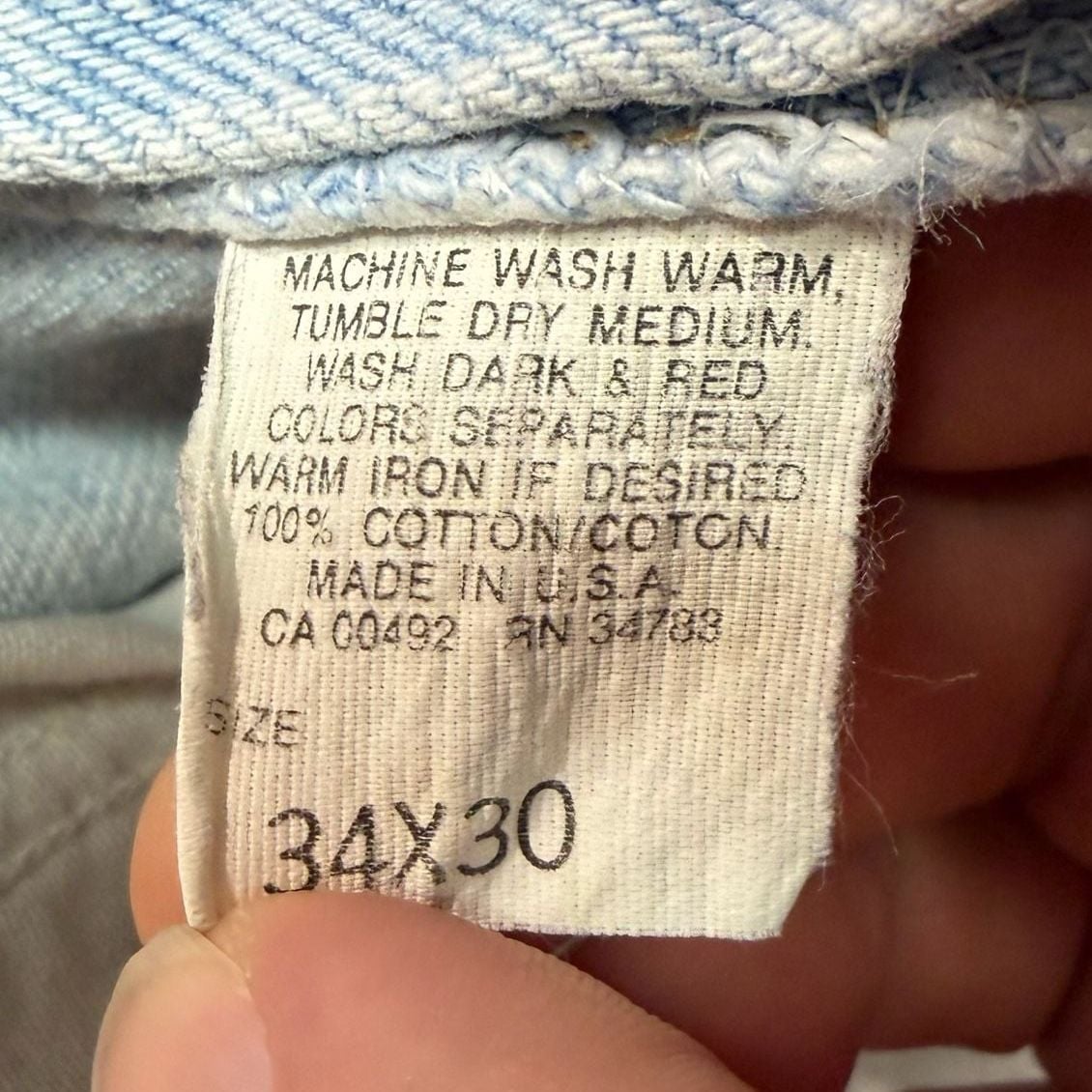 USA vintage Lee Vintage Light Wash Denim Jeans 34x30Straight Leg USA Made 13