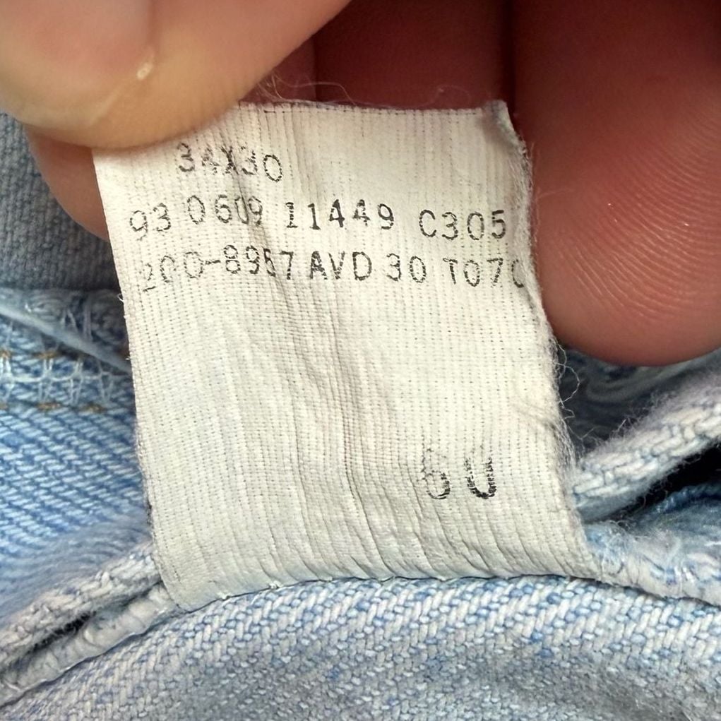 USA vintage Lee Vintage Light Wash Denim Jeans 34x30Straight Leg USA Made 14