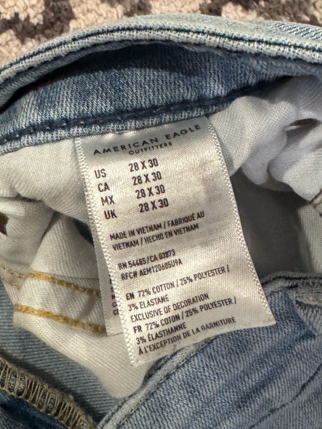 American Eagle NE(X)T Level Flex Athletic Fit Jean Light Wash 8