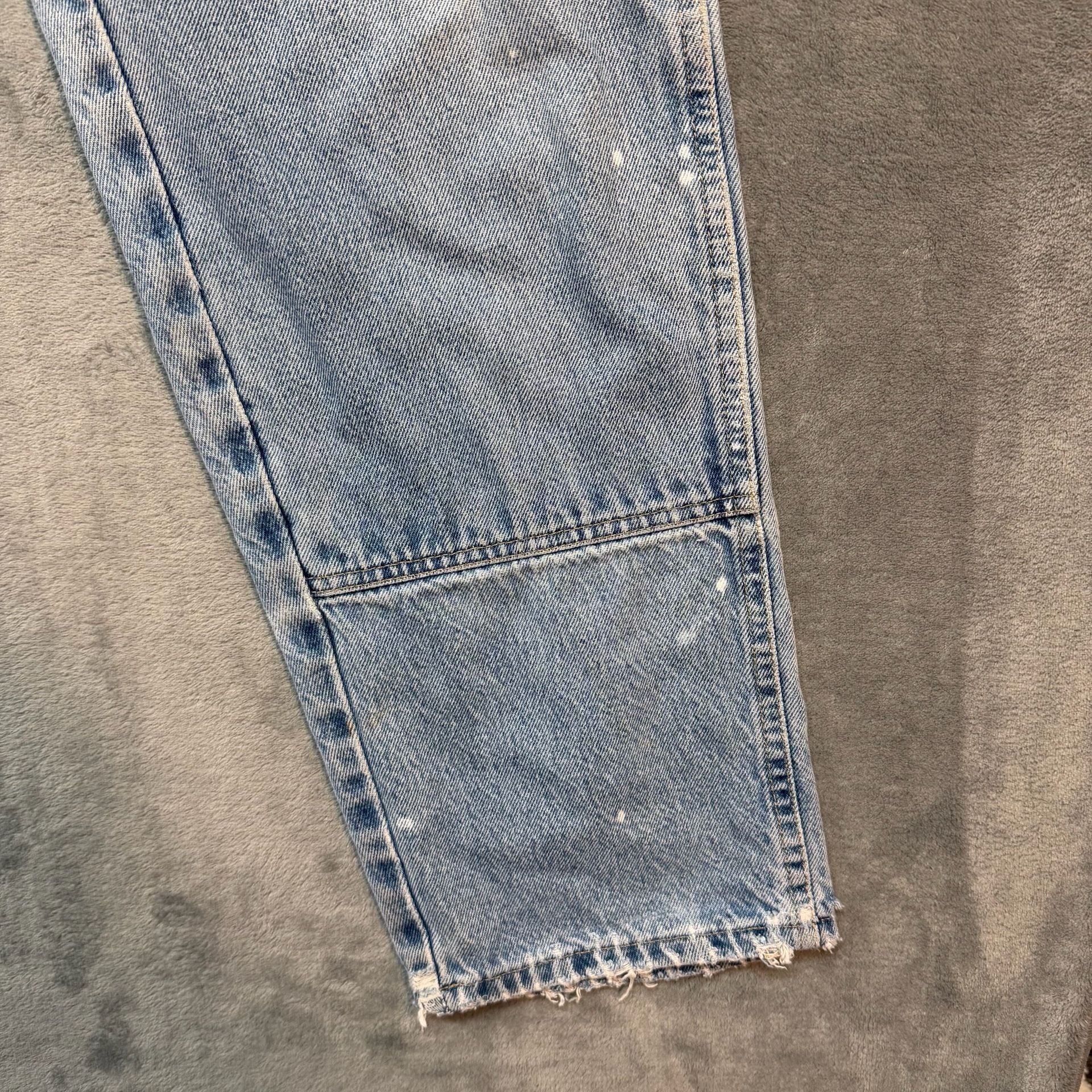 Y2K Dickies Vintage Light Wash Denim Jeans Frayed Hem Size 34x32 12