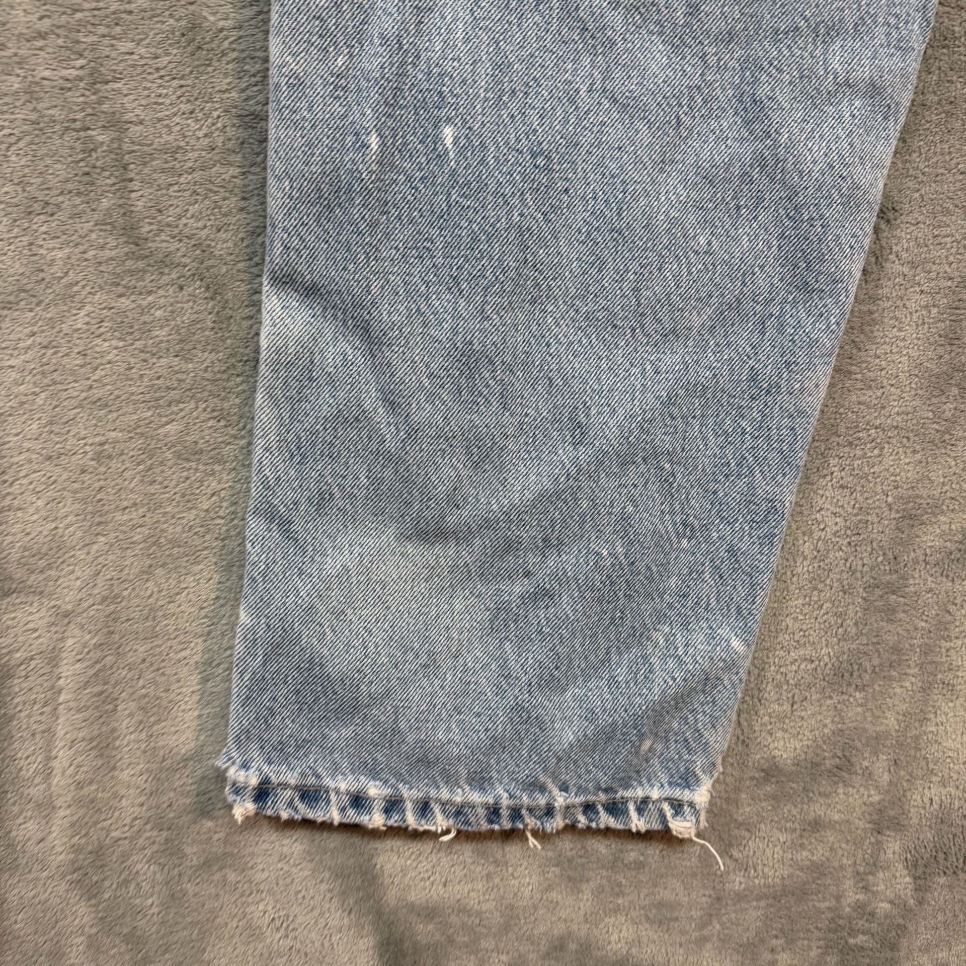 Y2K Dickies Vintage Light Wash Denim Jeans Frayed Hem Size 34x32 17