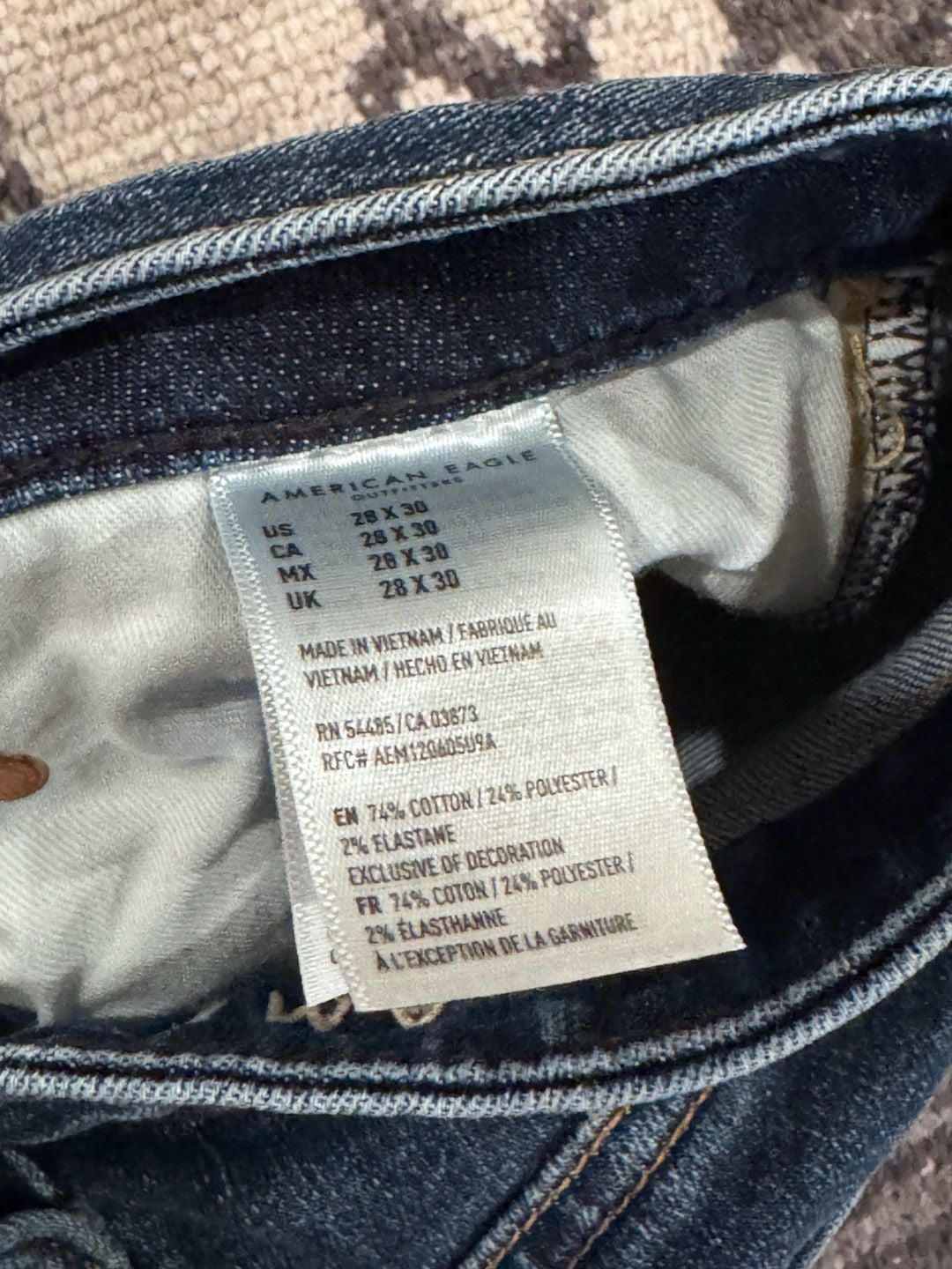 American Eagle Next Level Airflex Jeans Size 28x30 Blue Denim 7