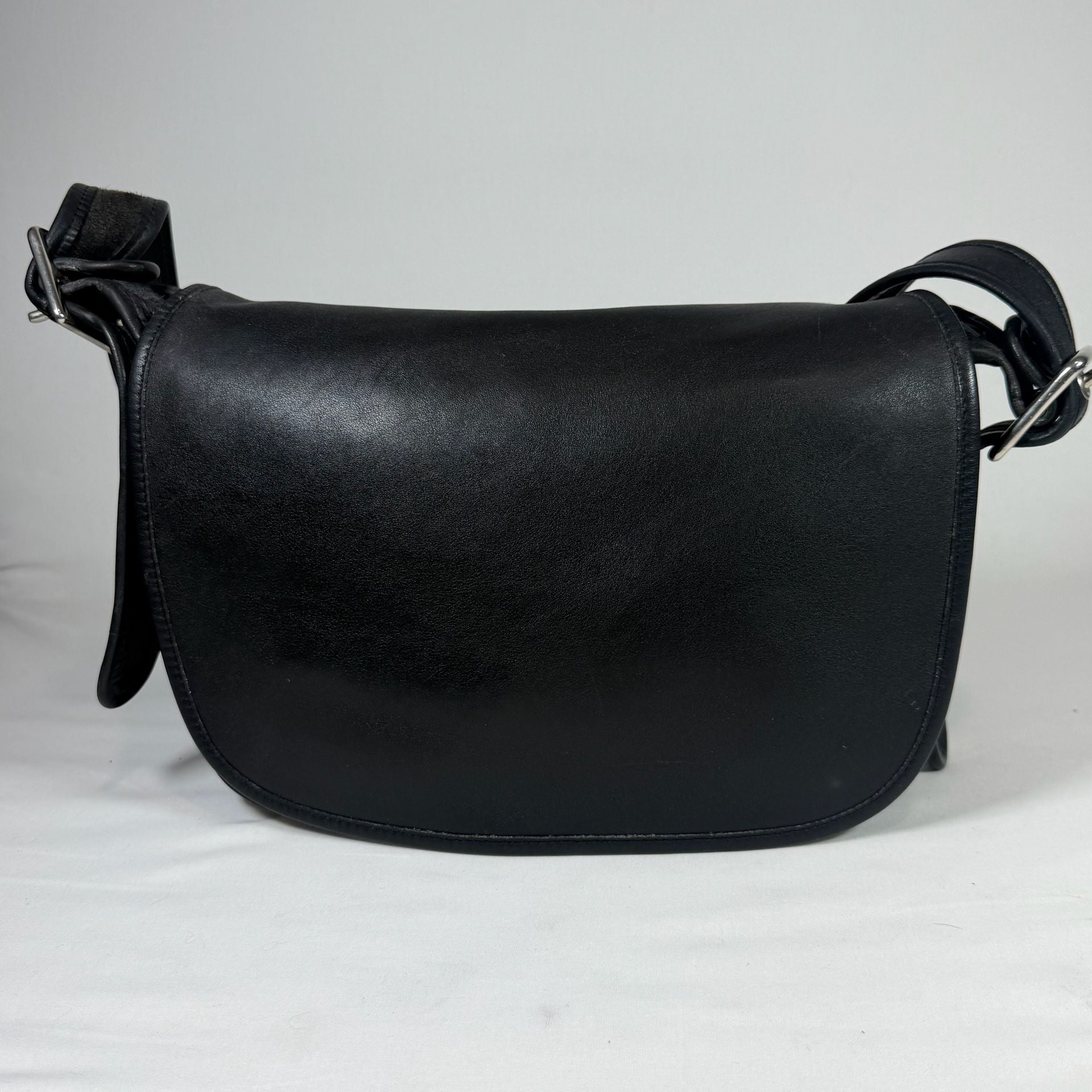 Coach Patricia Black Leather Shoulder Crossbody Bag 2