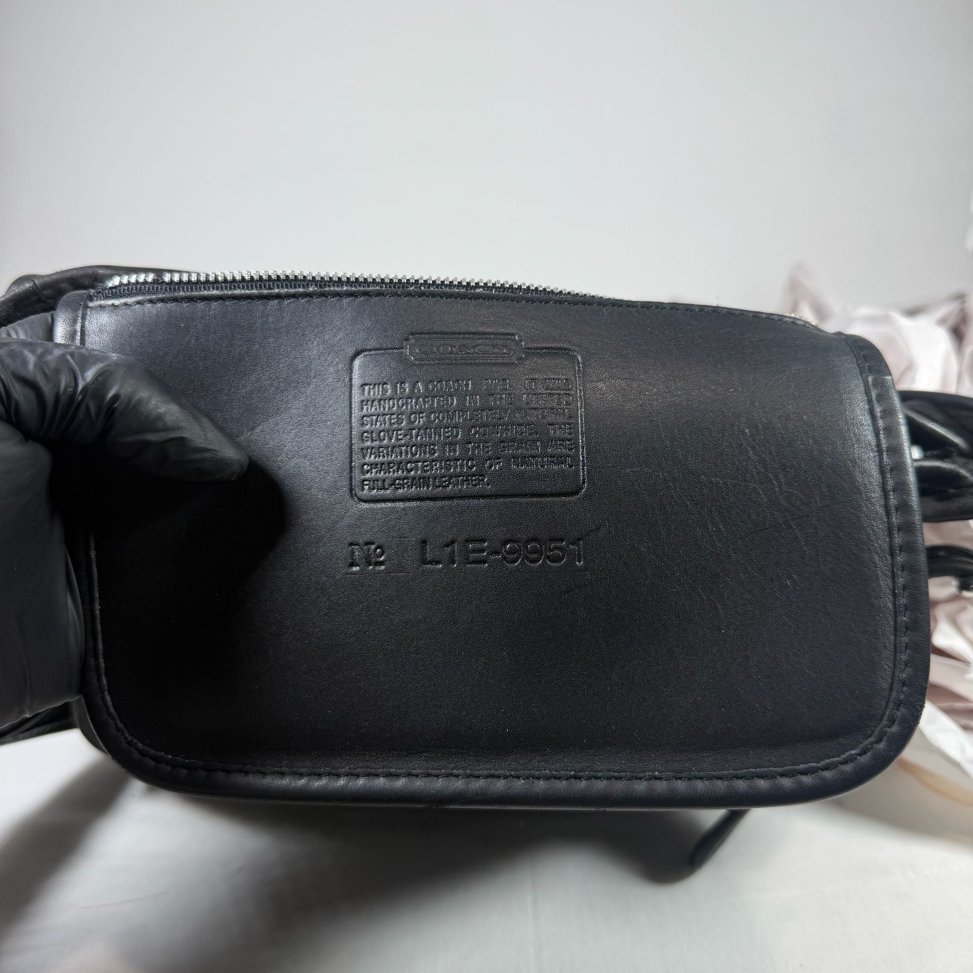 Coach Patricia Black Leather Shoulder Crossbody Bag 7