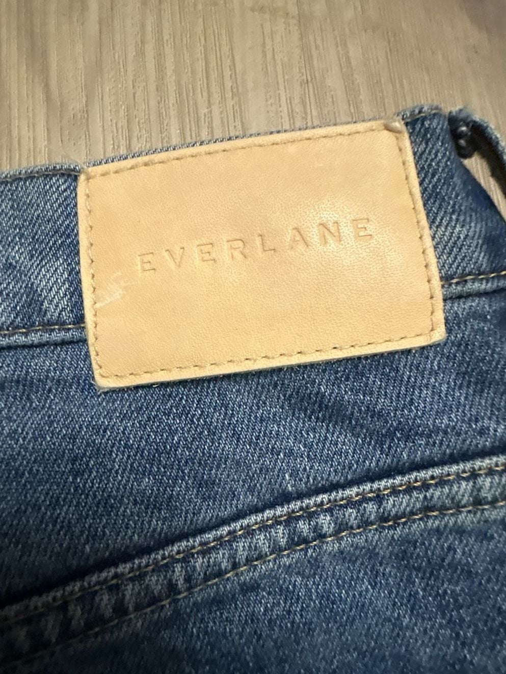 Everlane The Way High Jean Size 25 Regular Straight Leg Denim Jeans Raw Hem 6