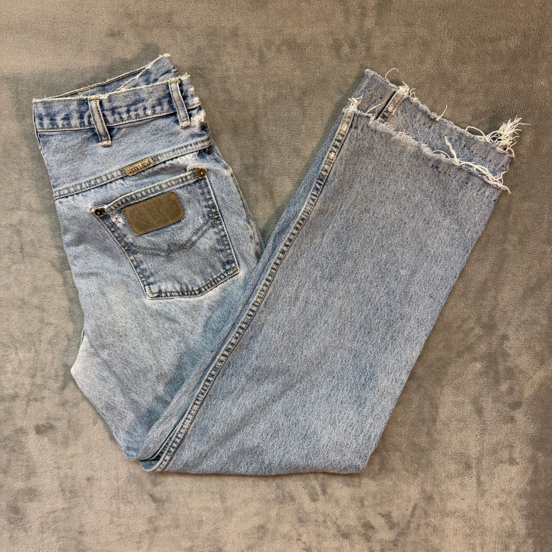 Vintage 90s Urgent Gear Baggy Jeans 30x32 Light Wash Button Fly Distressed Y2K 2