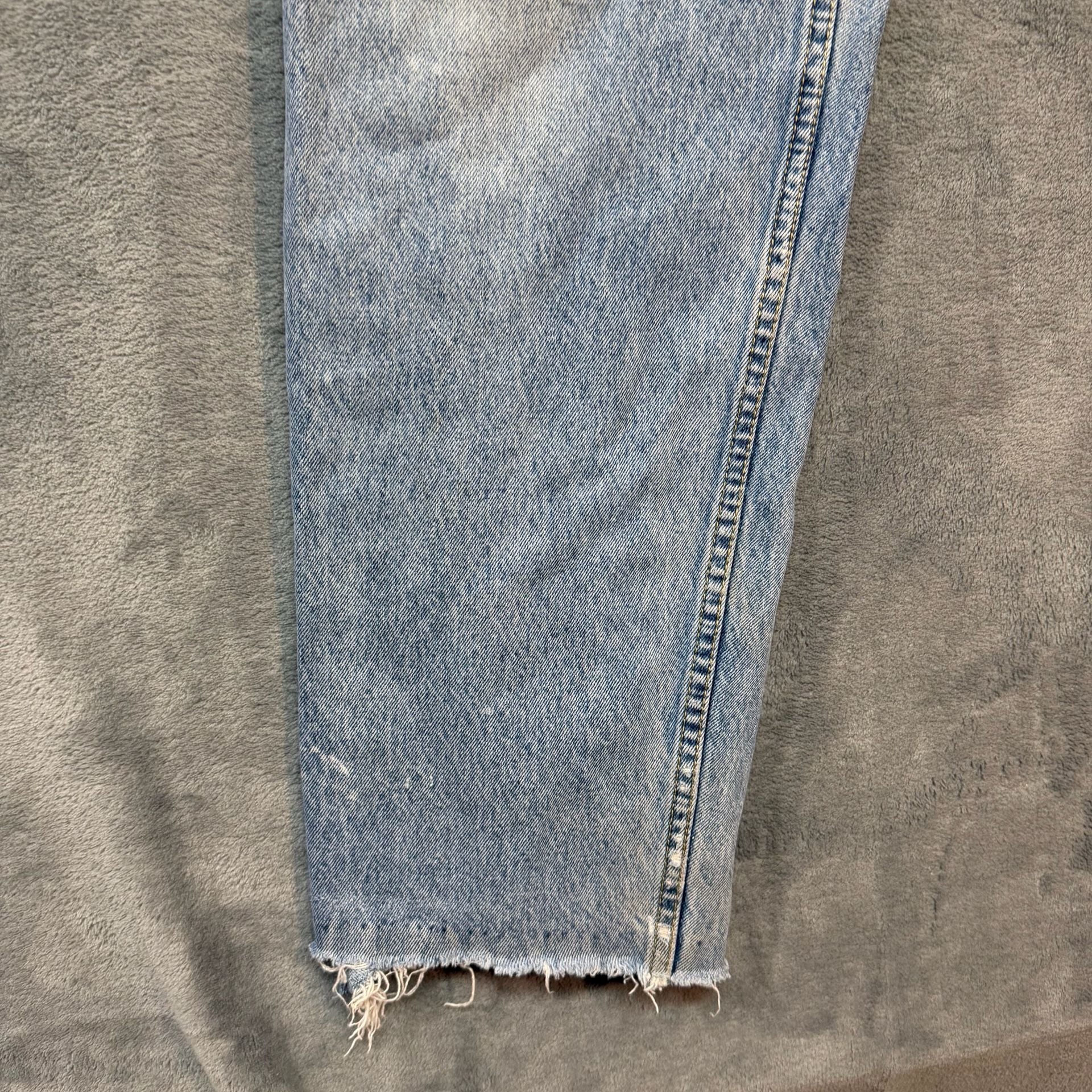 Vintage 90s Urgent Gear Baggy Jeans 30x32 Light Wash Button Fly Distressed Y2K 10