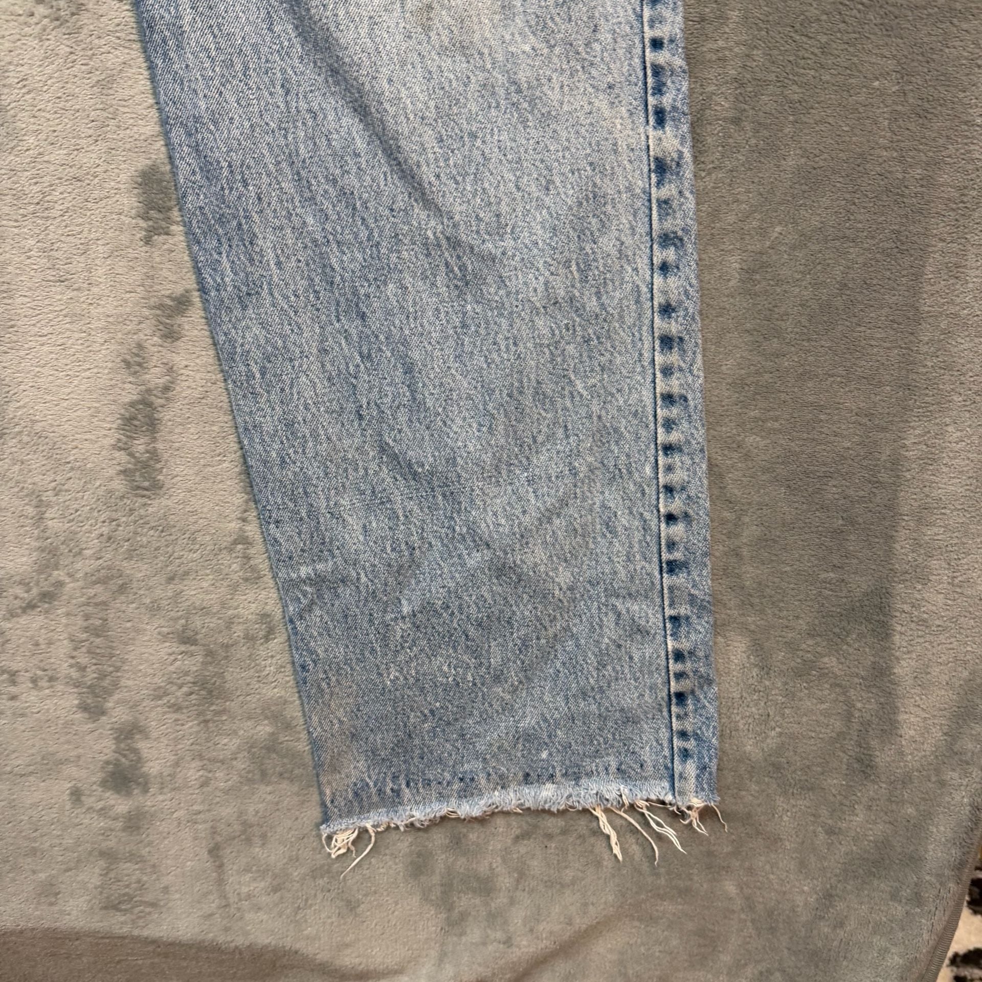 Vintage 90s Urgent Gear Baggy Jeans 30x32 Light Wash Button Fly Distressed Y2K 11