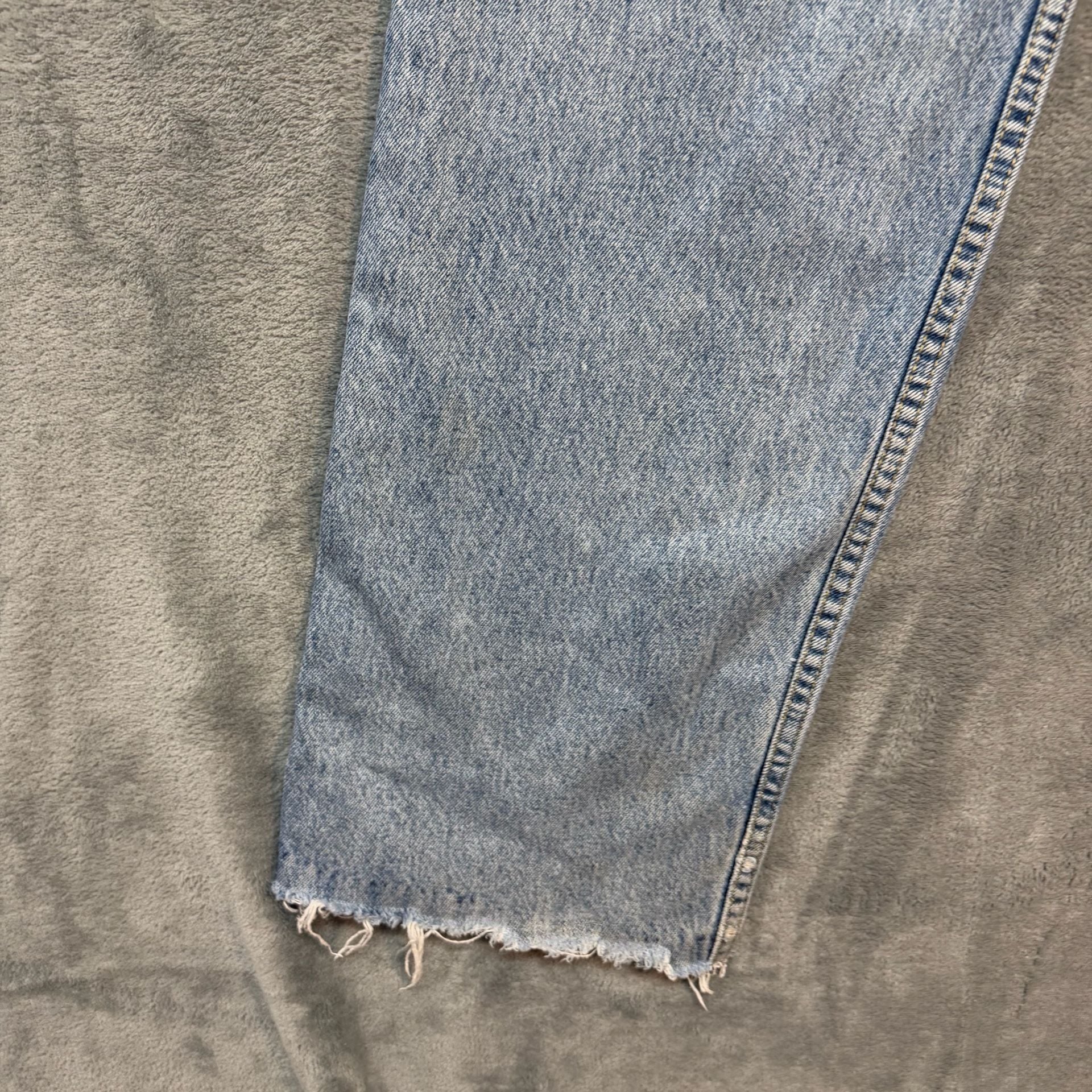 Vintage 90s Urgent Gear Baggy Jeans 30x32 Light Wash Button Fly Distressed Y2K 17