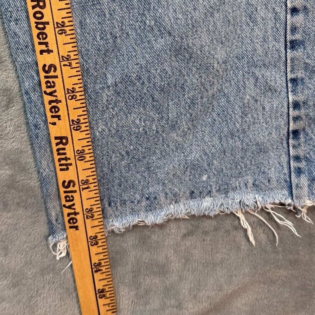 Vintage 90s Urgent Gear Baggy Jeans 30x32 Light Wash Button Fly Distressed Y2K 6