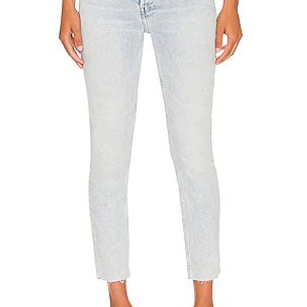 RE/DONE Originals 90s High Rise Ankle Crop Jeans Sz 25 Calm Waters