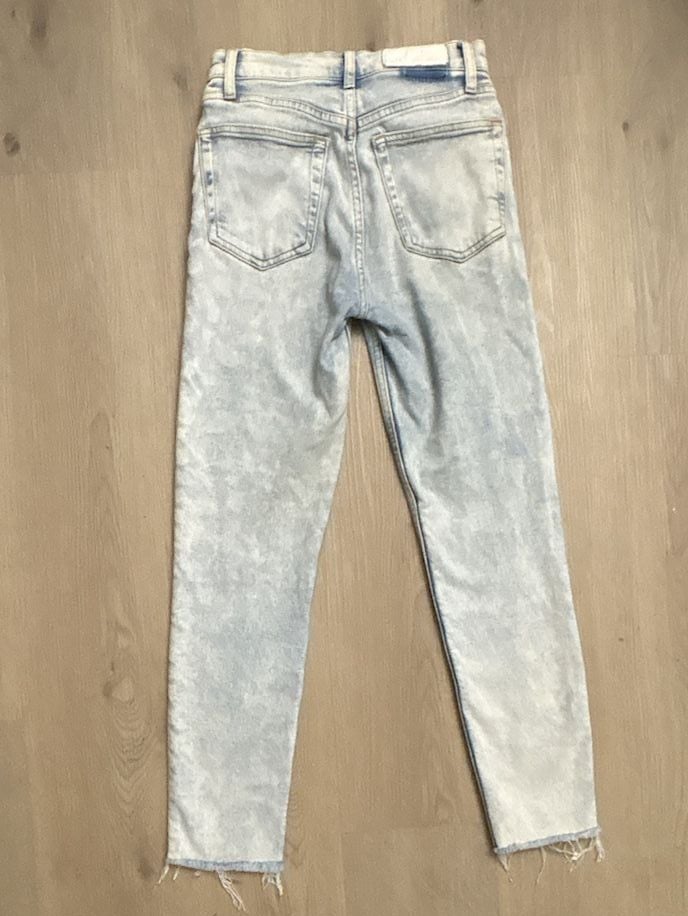 RE/DONE Originals 90s High Rise Ankle Crop Jeans Sz 25 Calm Waters 6