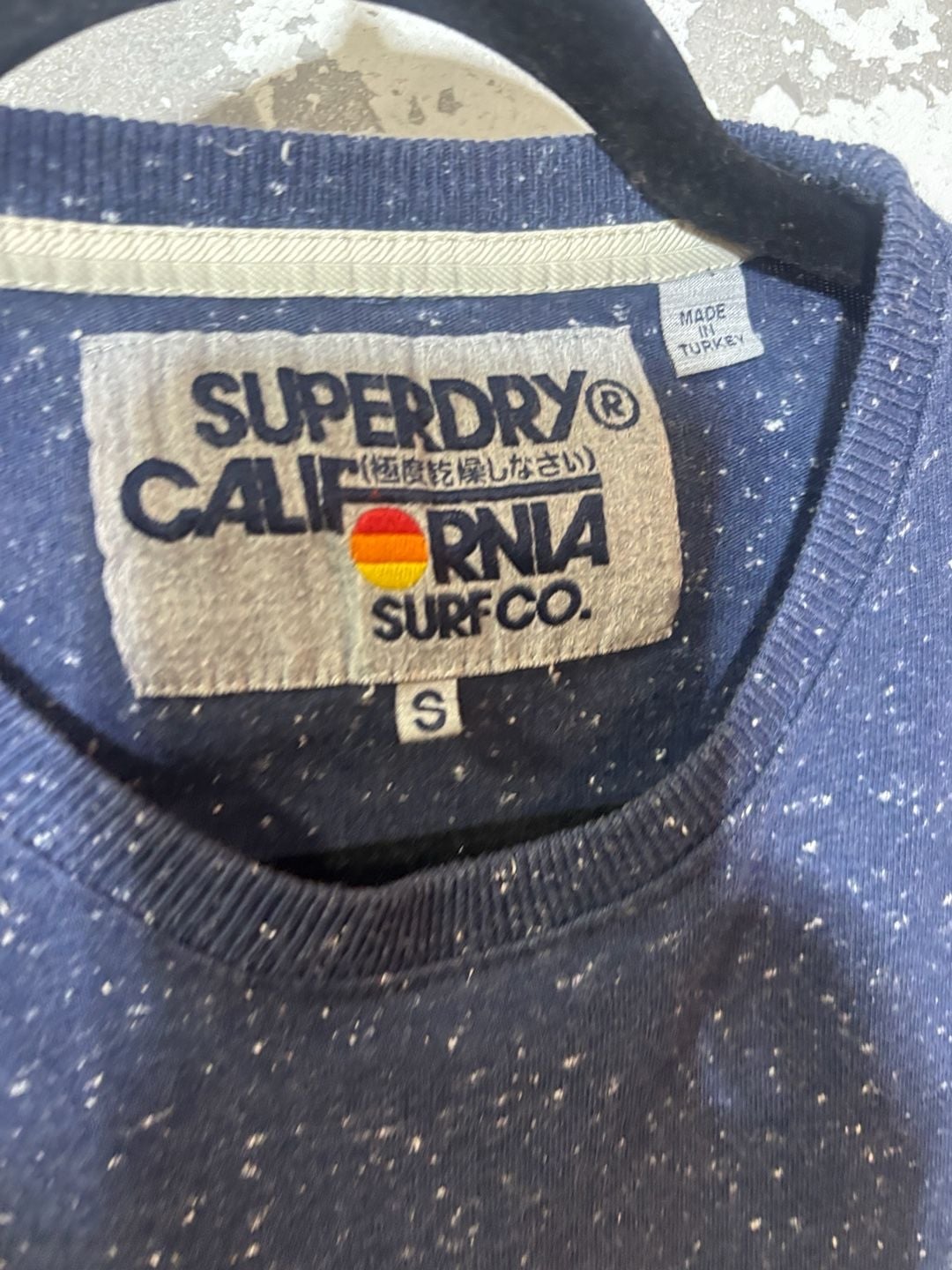 Superdry California Surf Co. Pocket T-Shirt Size S Blue Striped 9