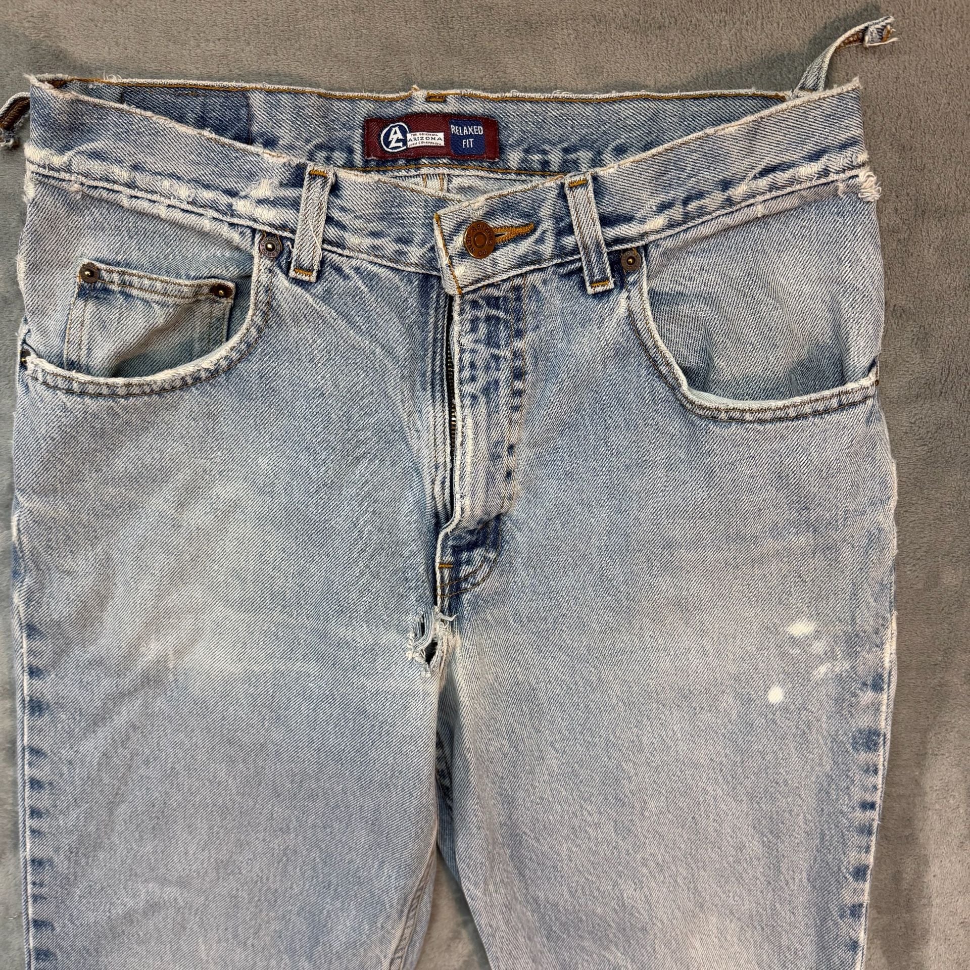 Distressed 32x33 vintage Arizona Jean Co. Light Wash Vintage Jeans Frayed 7