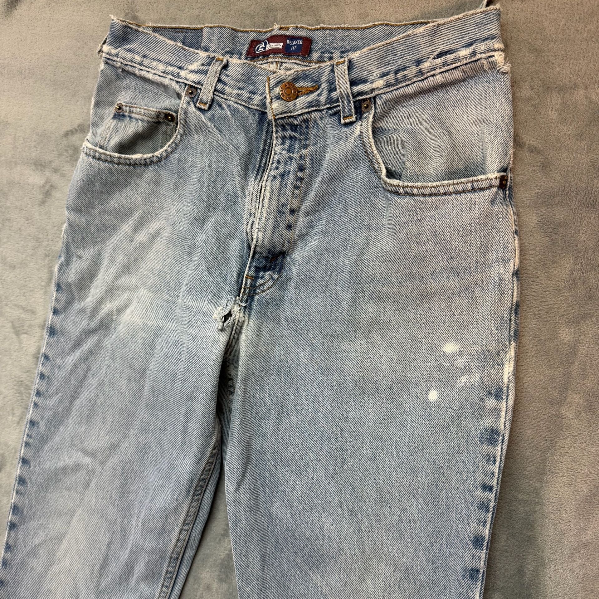 Distressed 32x33 vintage Arizona Jean Co. Light Wash Vintage Jeans Frayed 10